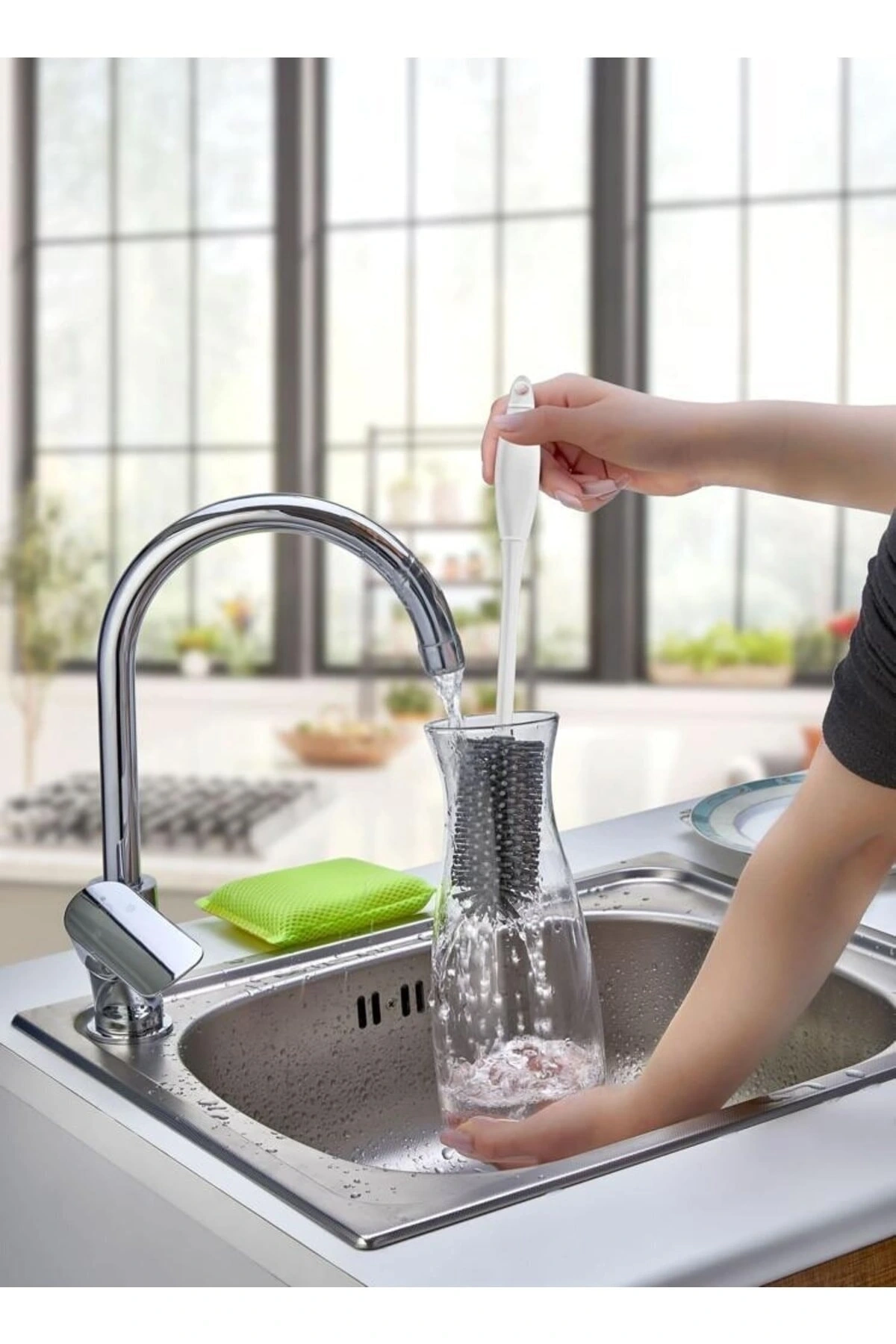 Silikon Şişe Biberon Konserve Kavanoz Matara Temizleme Fırçası Çok Amaçlı Temizleme Fırçası Bpa Free (5047)