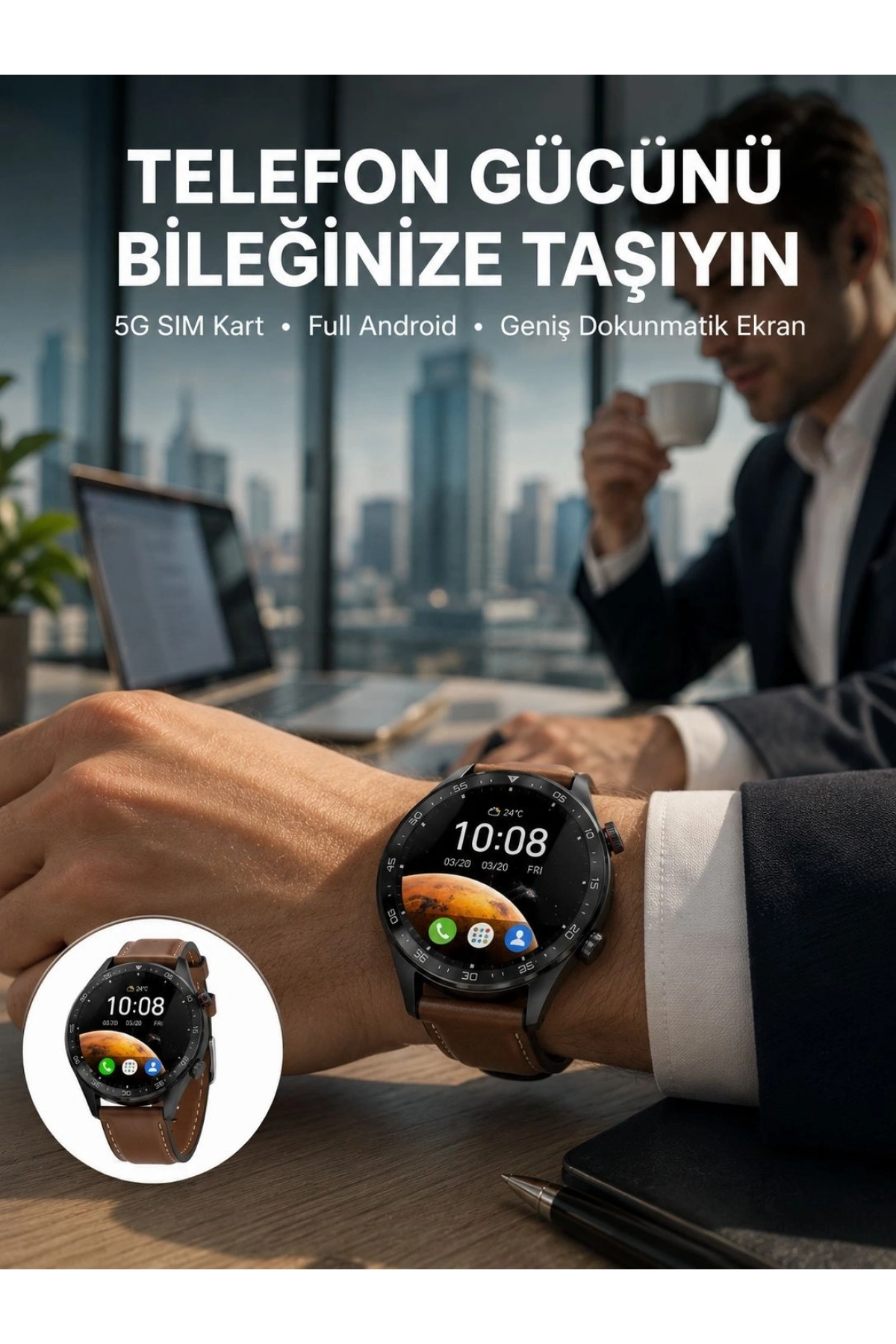 SIM Kartlı Akıllı Saat GPS WiFi Bluetooth Destekli Yeni Nesil
