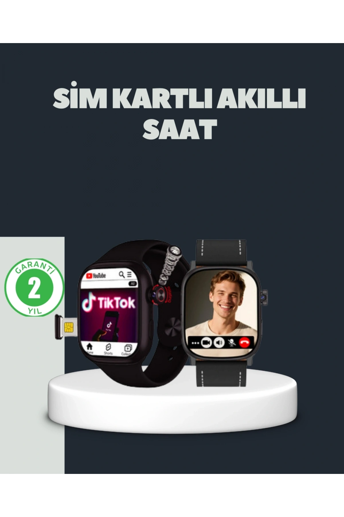 SIM Kartlı GPS Destekli Akıllı Saat Sesli Görüşmeli