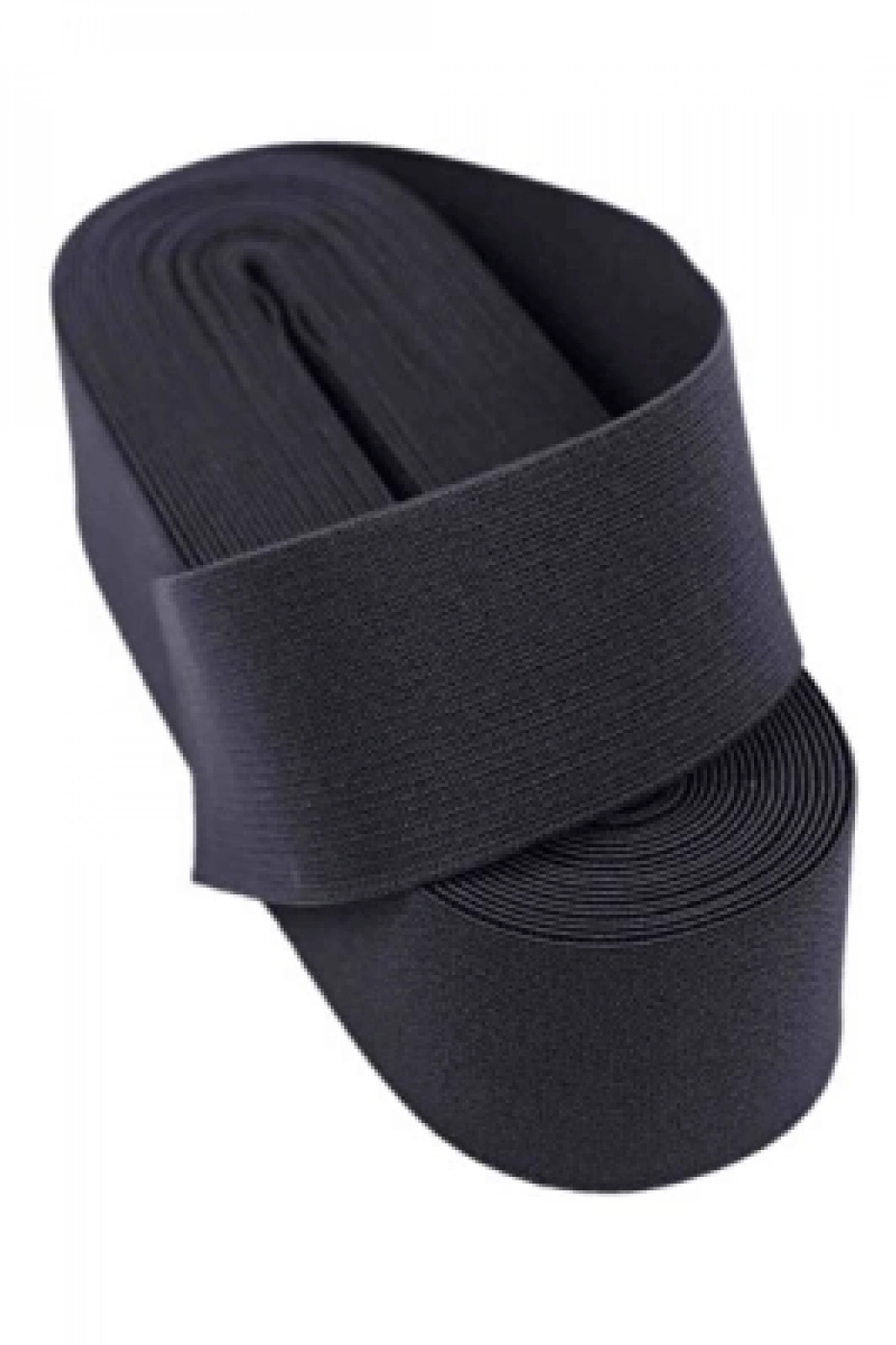 SİYAH  - 3CM PAÇA LASTİK GENİŞ 10MT. (5047)