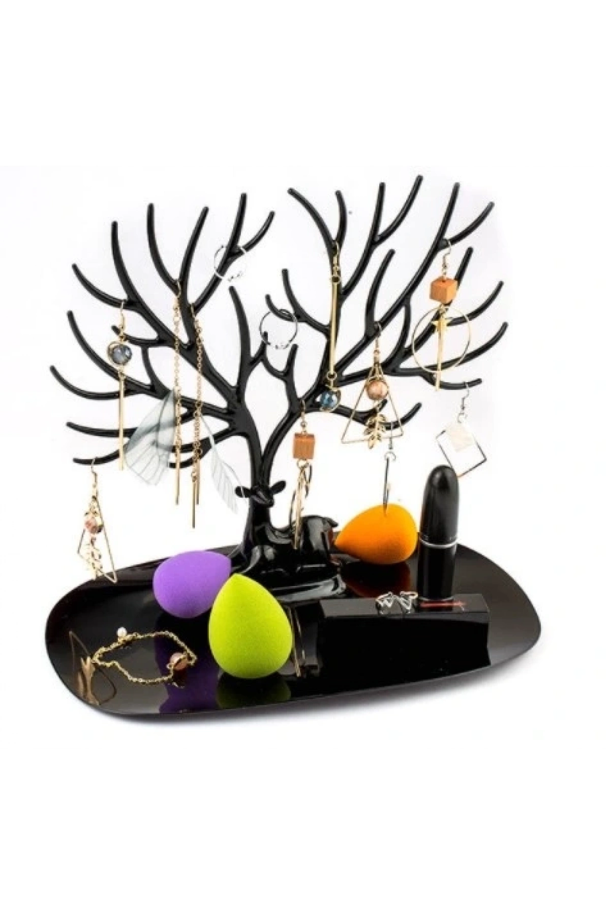 Siyah Geyik Tasarımlı Takı Mücevher Standı (5047)