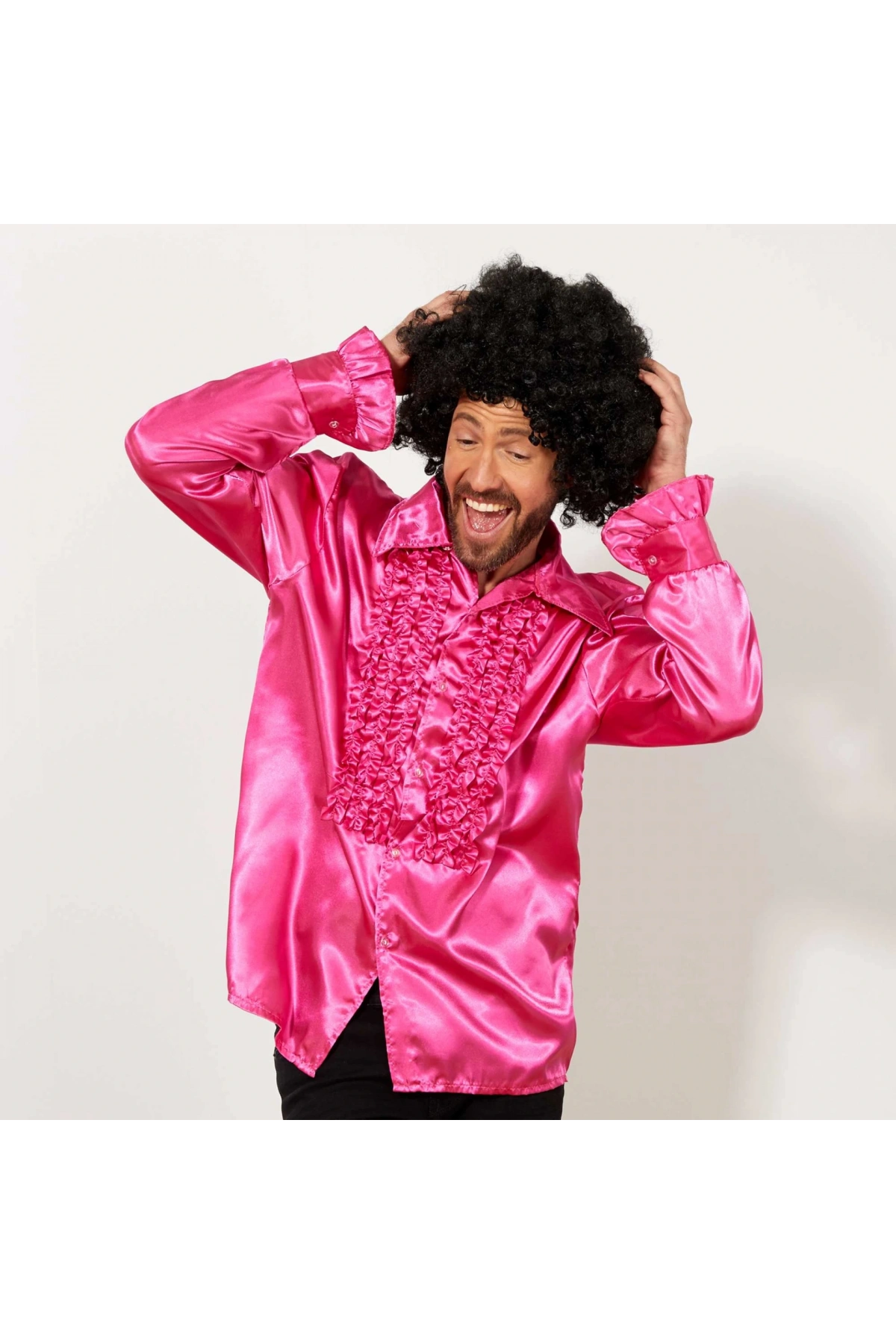 Siyah Renk Kıvırcık Afro Bonus Peruk (5047)