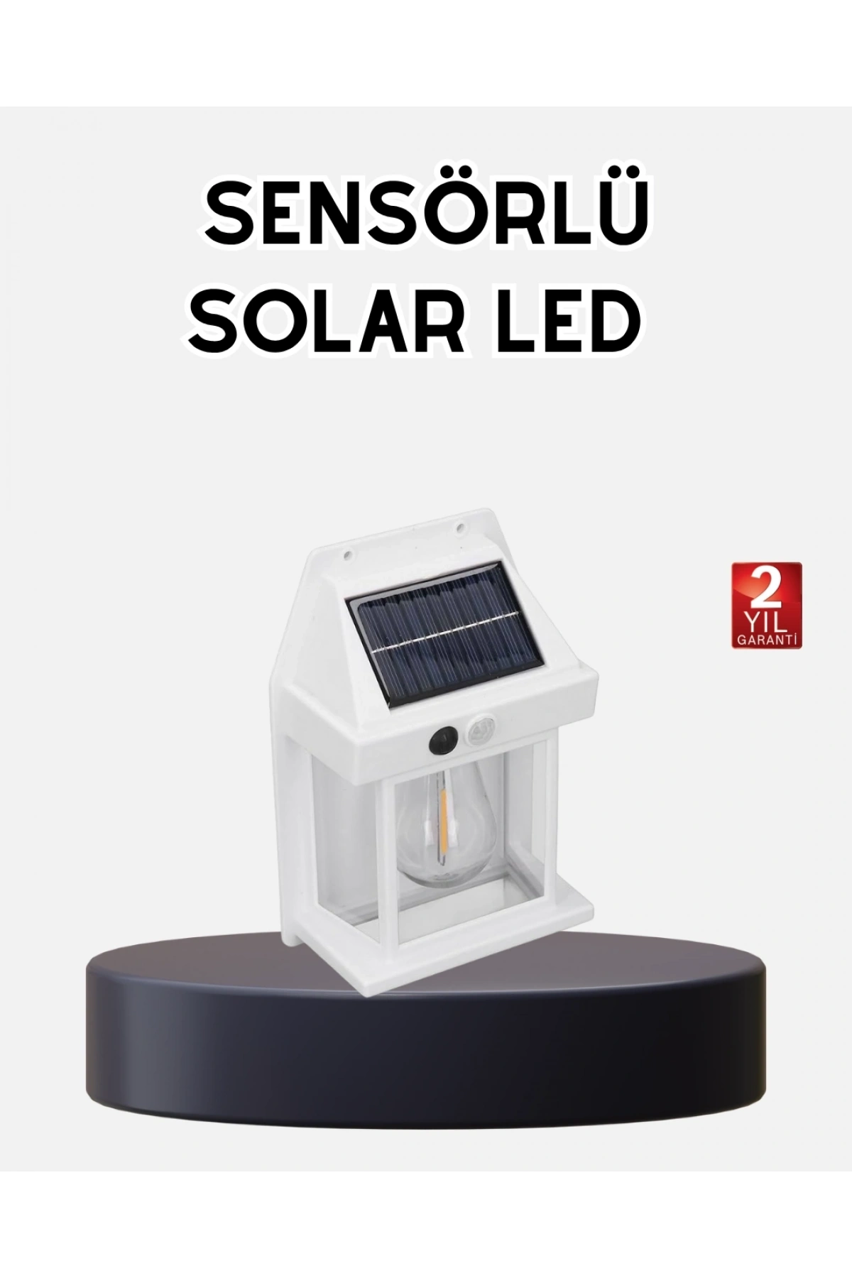Solar Sensörlü Dış Mekan Lamba 3 Işık Modlu ve IP65 Dayanıklı