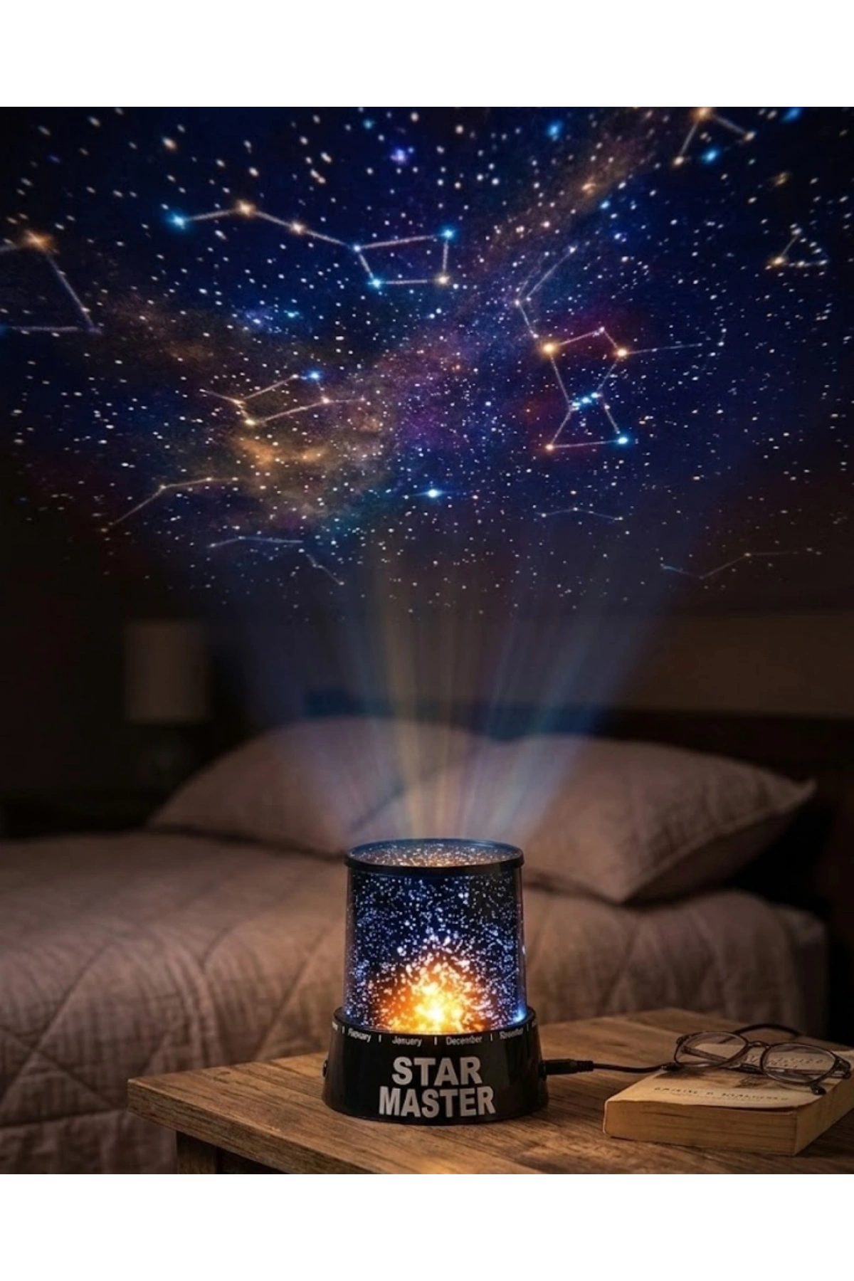 Star Projektör Gece Lambası Tavana Yıldız Yansıtan LED Işık