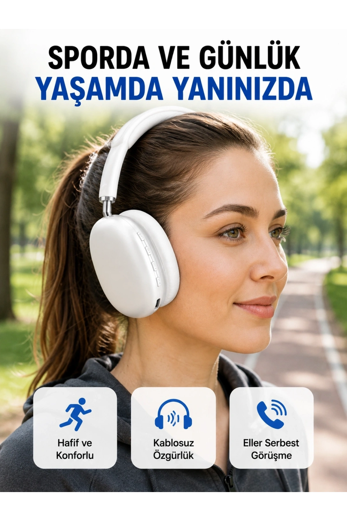 Stereo Ses Kaliteli Bluetooth Kulaklık | Katlanabilir ve Ergonomik Tasarım Yeni Nesil