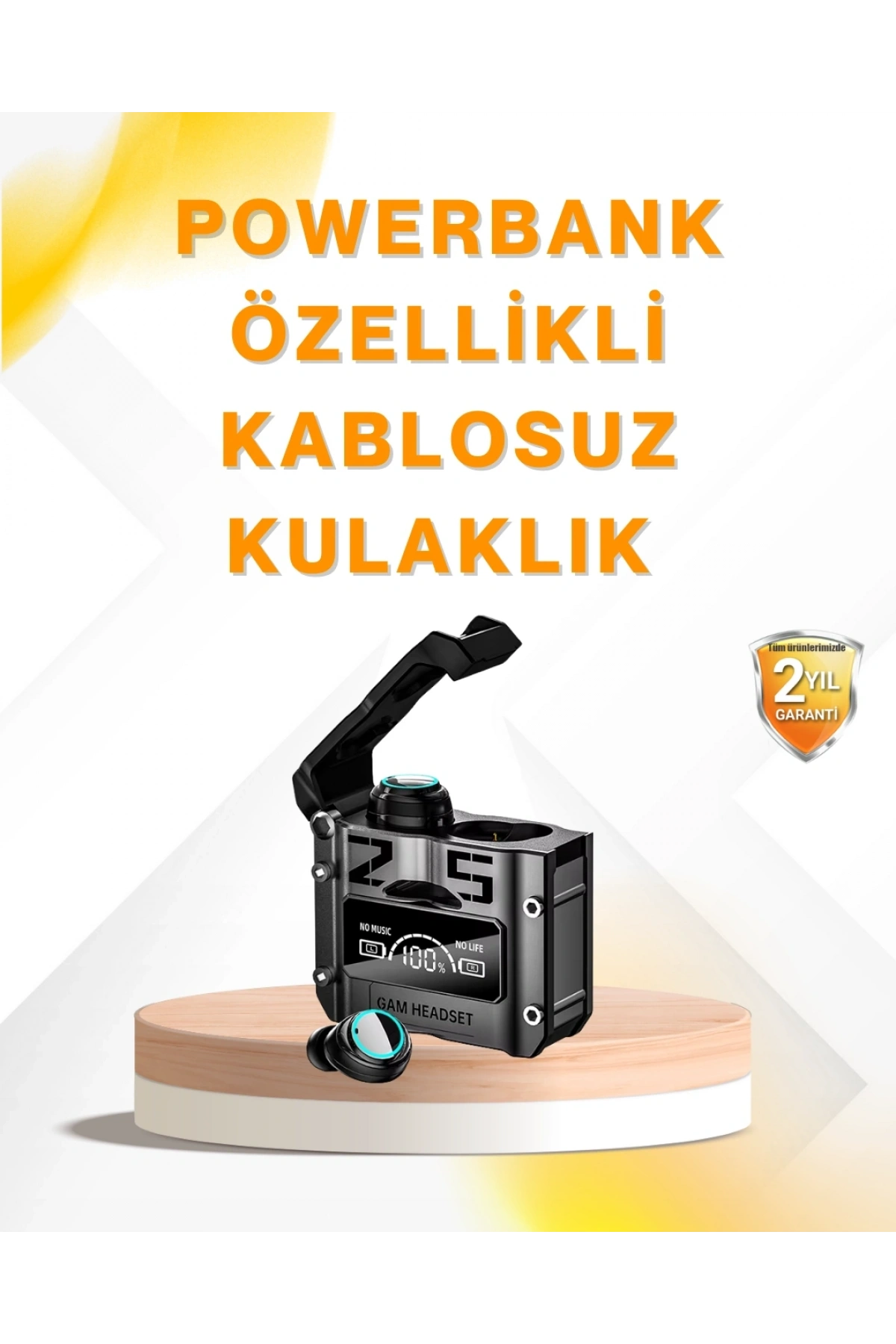 Su Geçirmez Bluetooth Kulak İçi Kablosuz Kulaklık 400mAh Pil