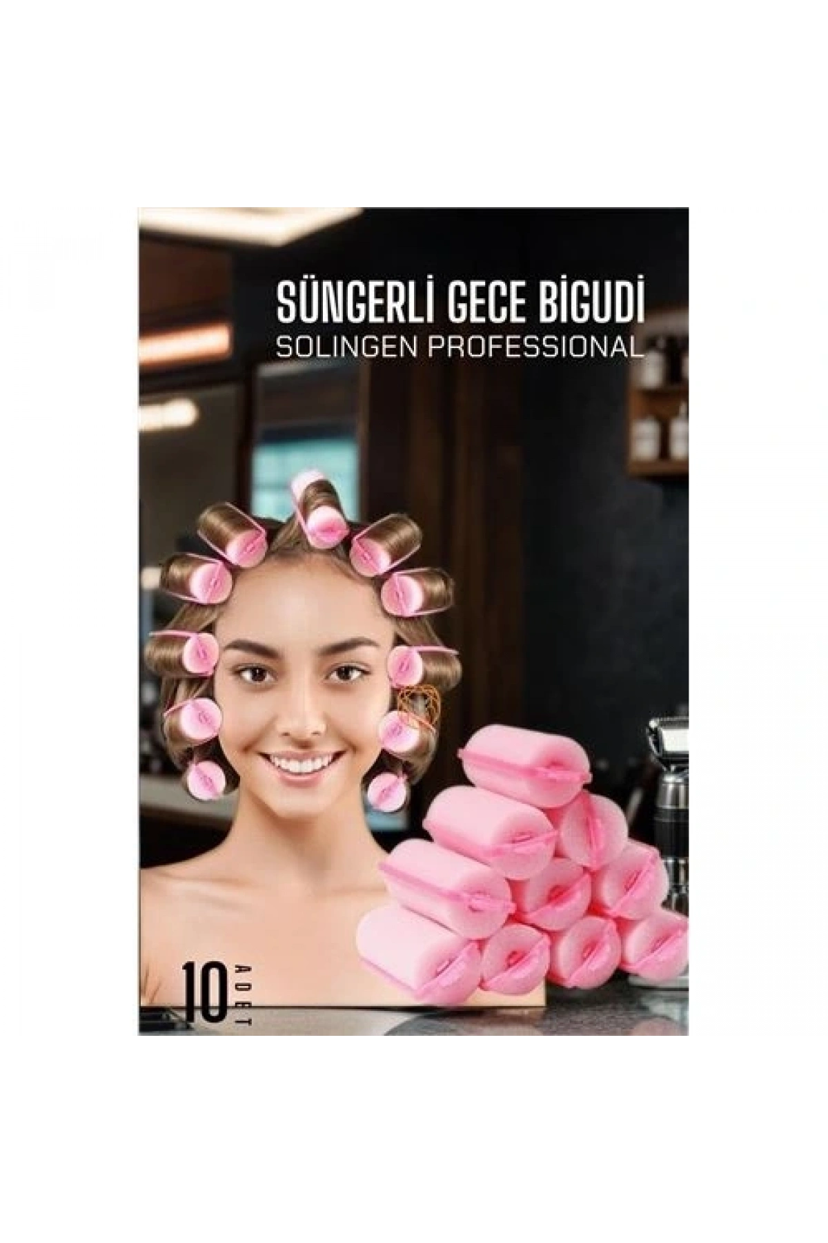 Süngerli Gece Bigudisi 3 cm 10 Adet Solingen Professional