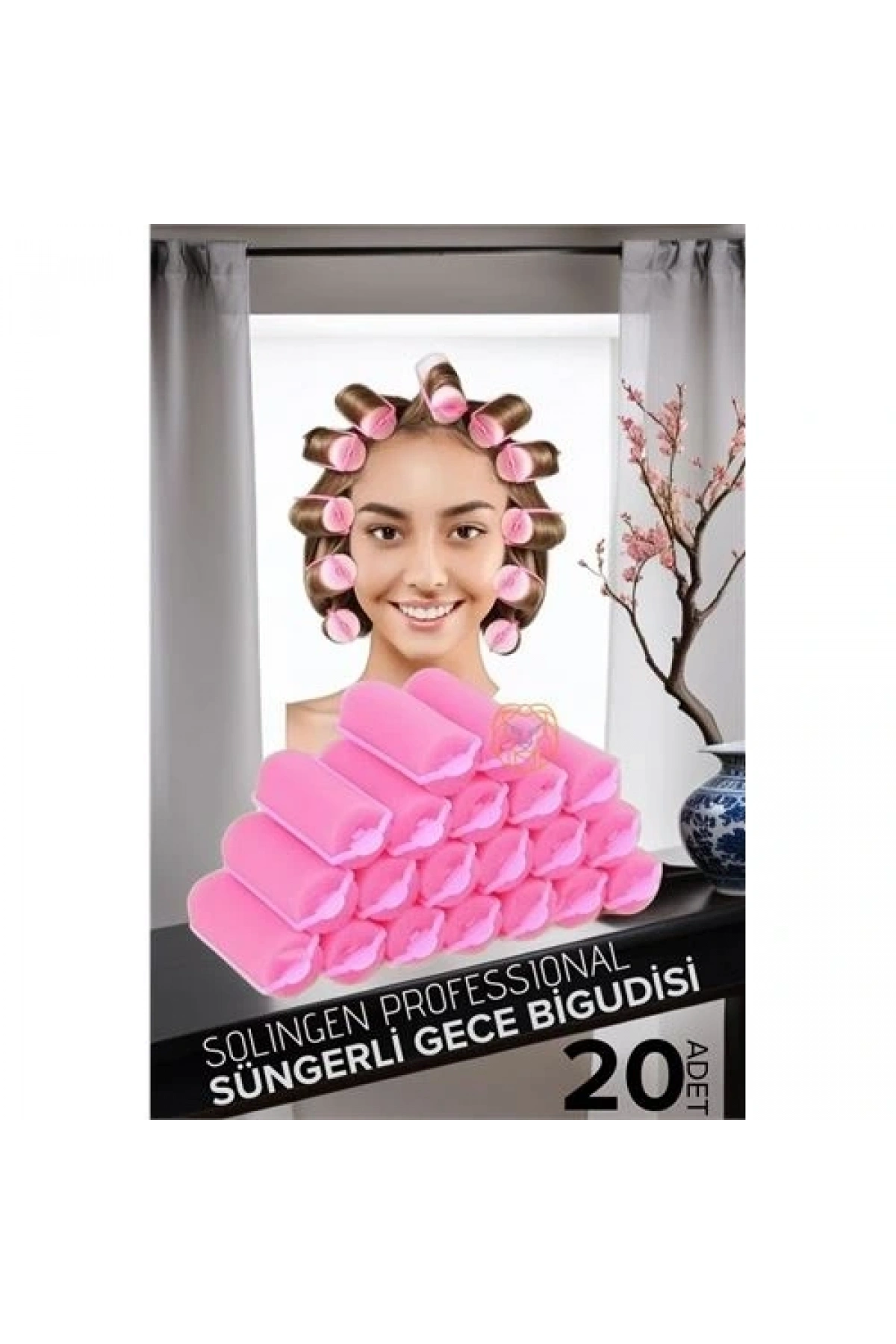 Süngerli Gece Bigudisi 3 cm 20 Adet Solingen Professional