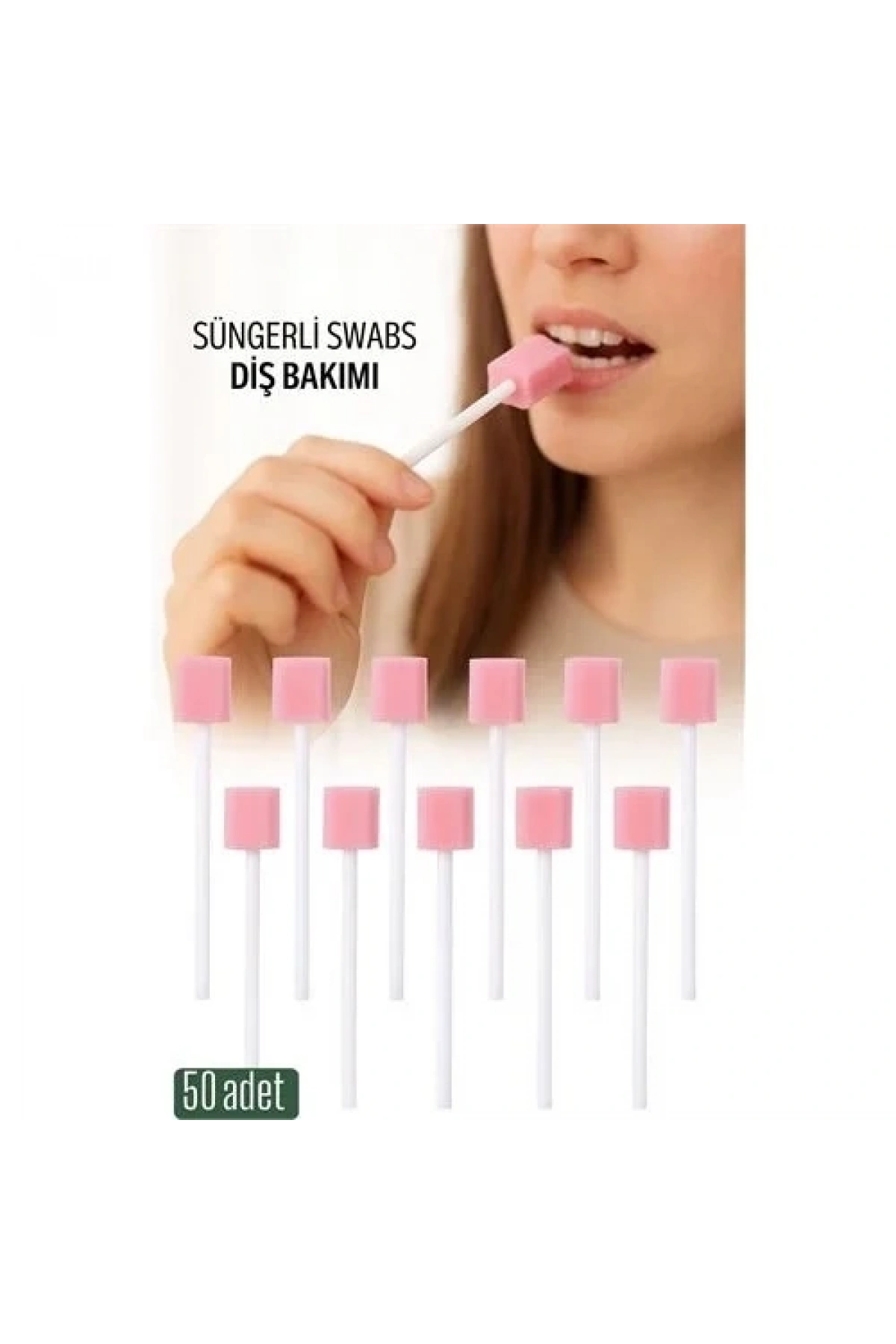 Süngerli Swab - Ağız Ve Diş Bakım Çubuğu - 50 Adet 722088