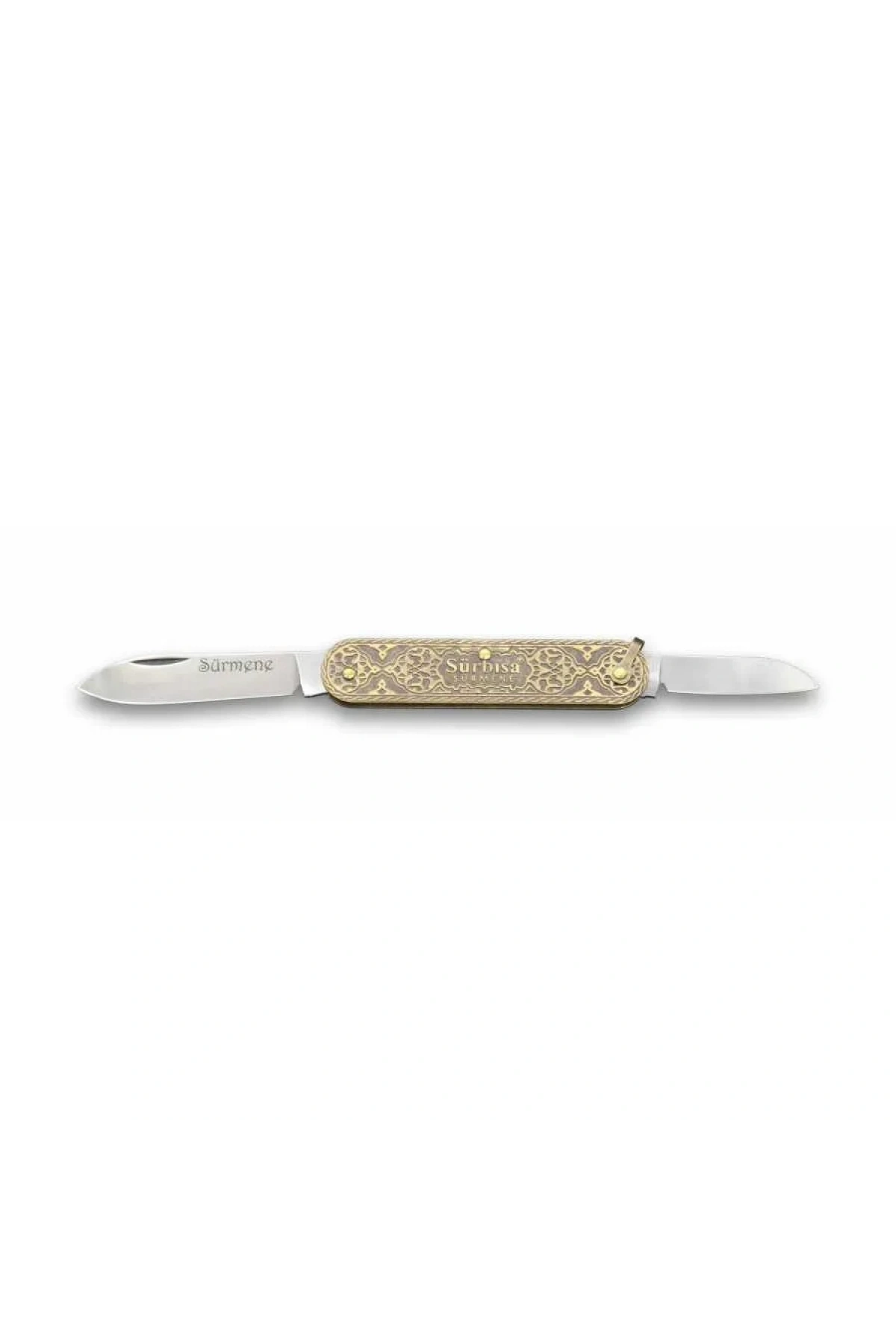 Sürbısa 61804 Pirinç İşlemeli  Çakısı 5,5 / 3,5 cm - Çift lı