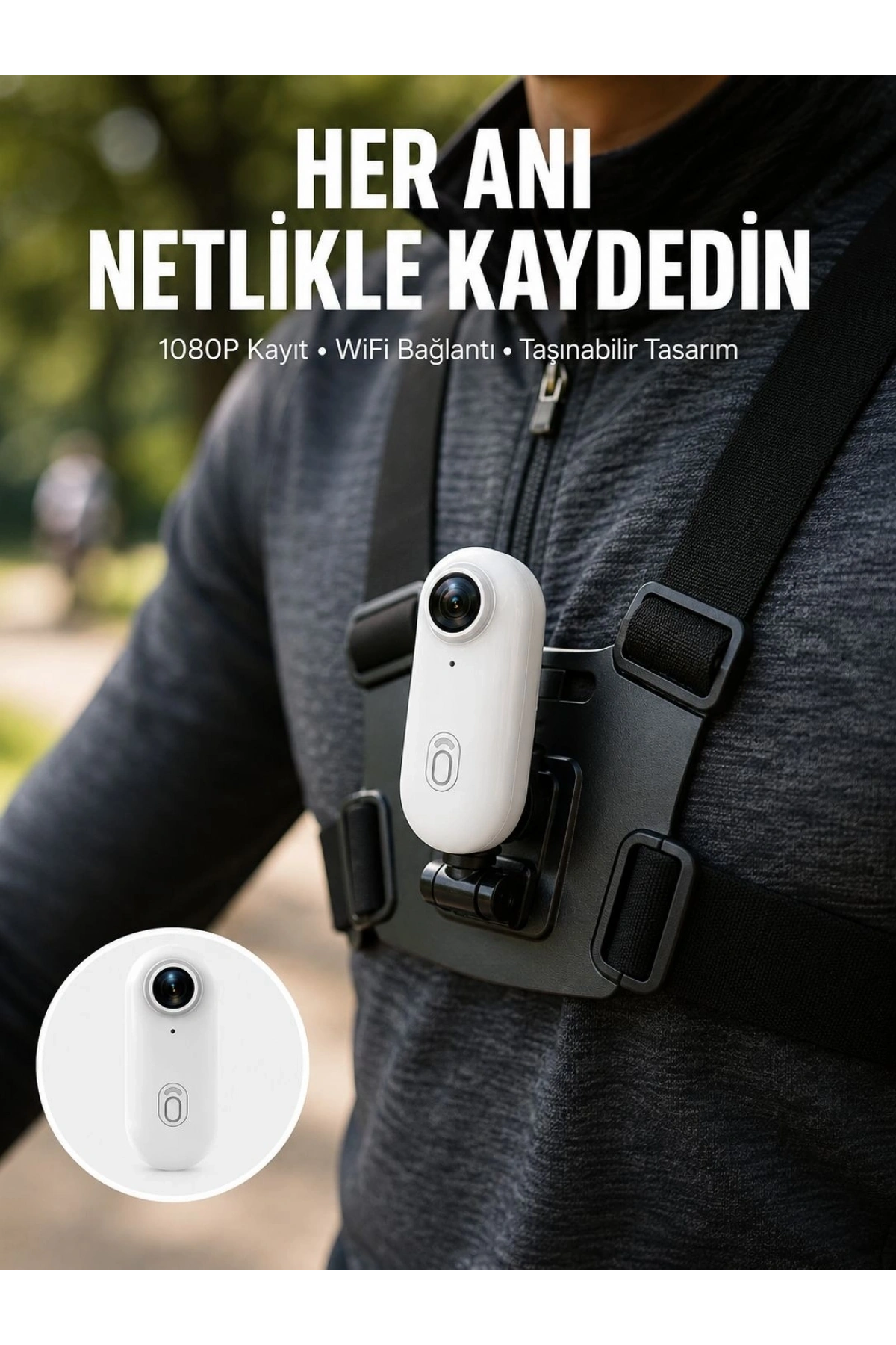 Suya ve Darbeye Dayanıklı Kompakt Spor Kamera 1080P Yeni Nesil