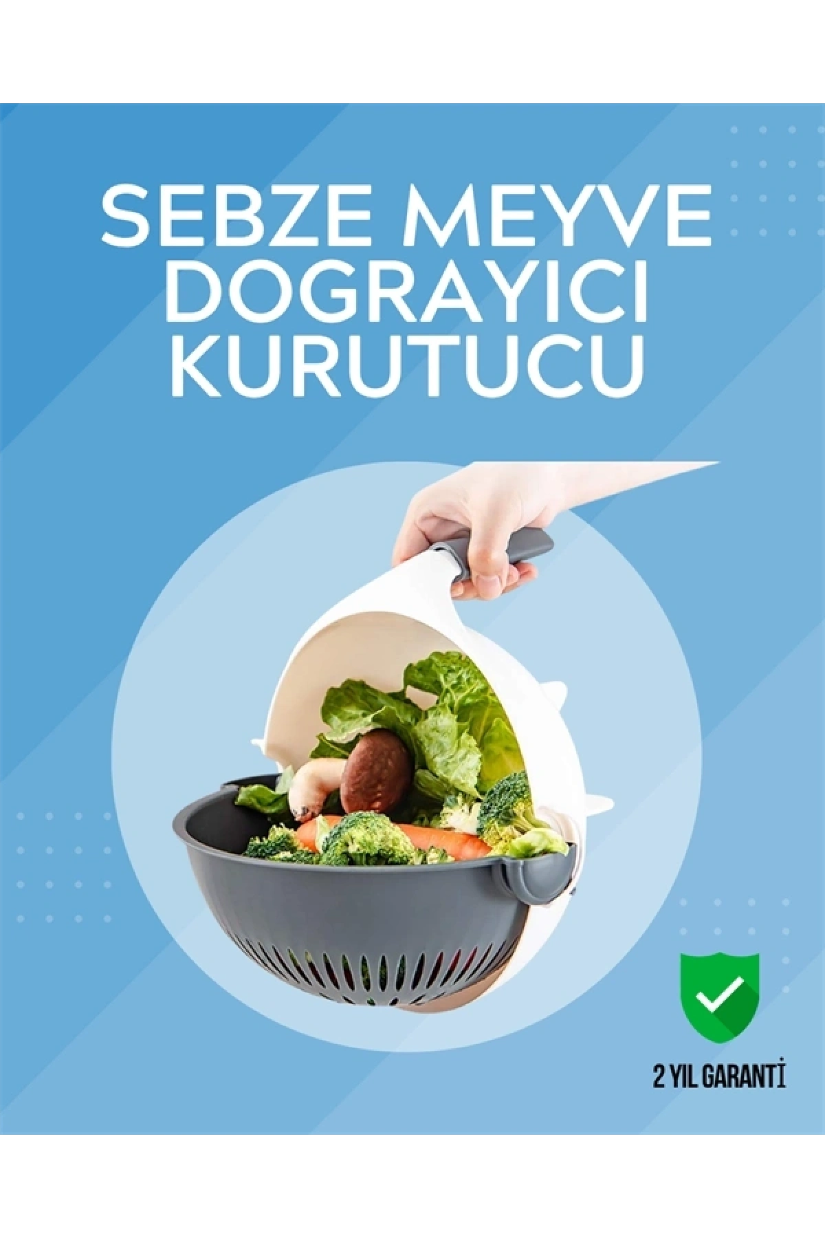 Süzgeçli Hazneye Sahip Çok Amaçlı Rende ve Dilimleyici