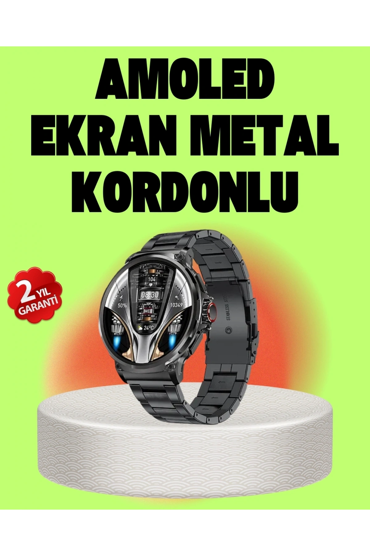 SW80 Akıllı Saat 1.93″ Ultra HD Ekran 700 mAh Batarya 3 Kordon