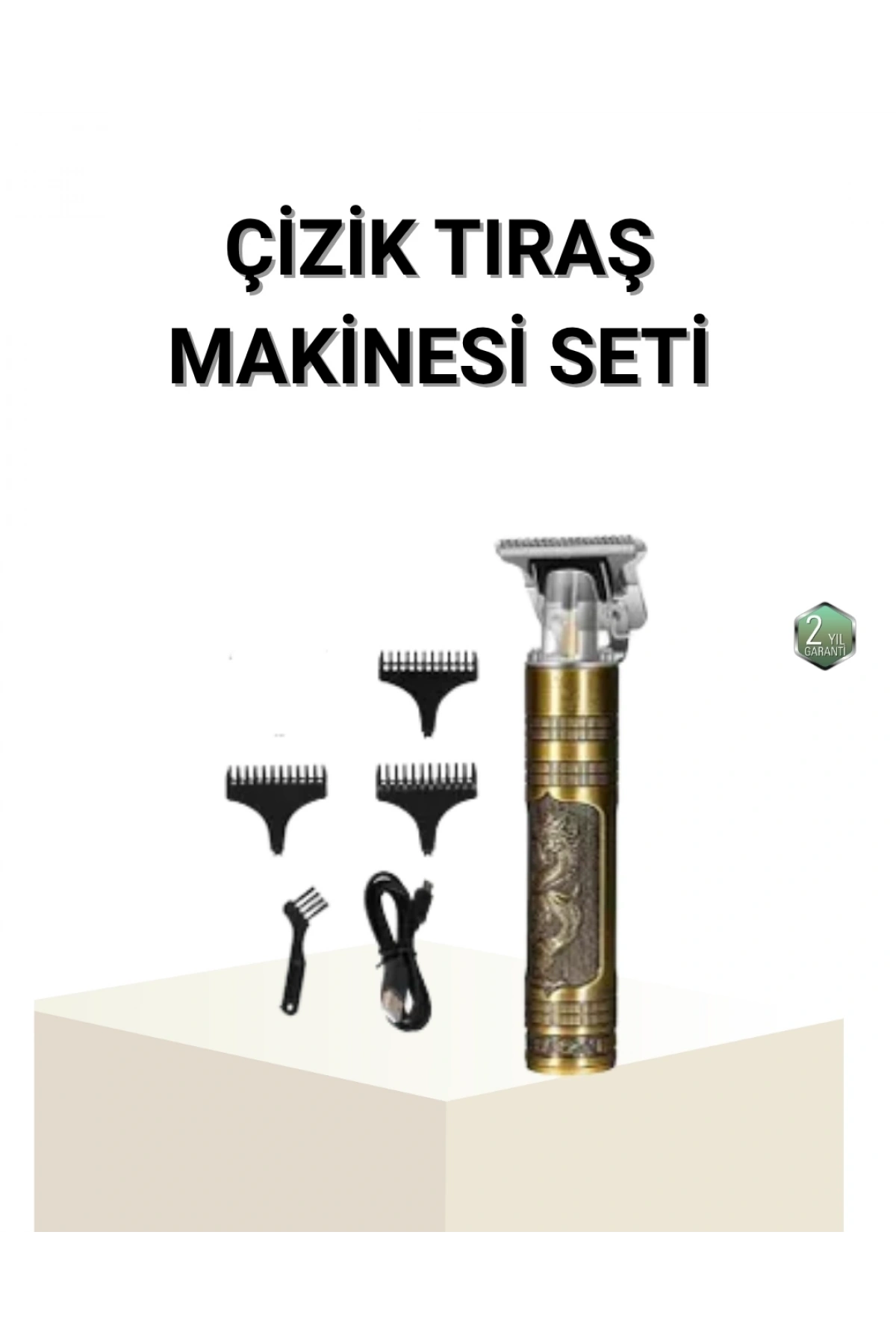 T lı Profesyonel Çizik Tıraş Makinesi Seti – 120 Dakika Kullanım, Şarjlı & Kablolu