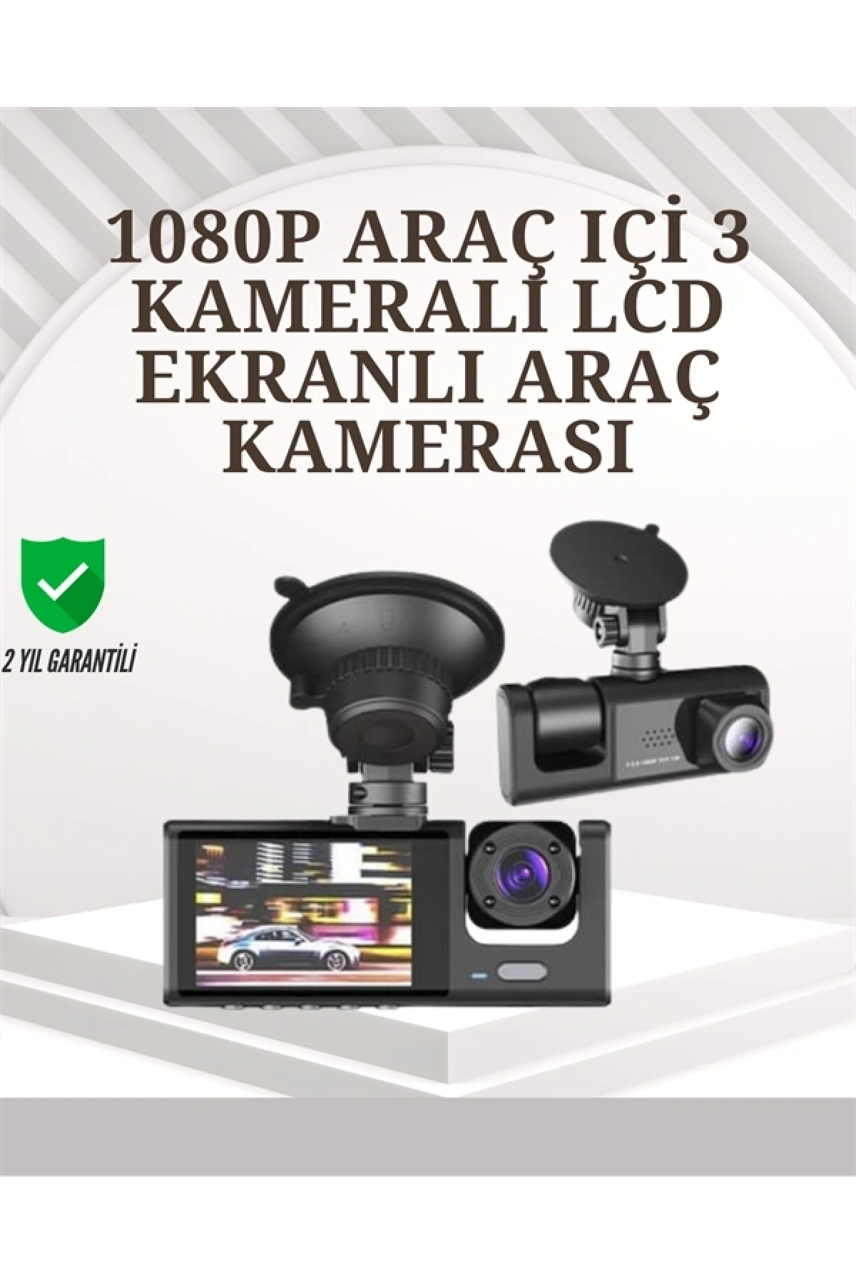 TA-01 1080P Ön 720P Arka ve İç Kamera Sistemli DVR