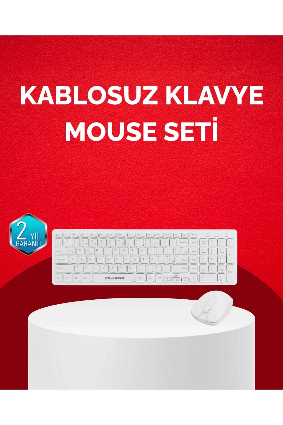 Tam Boy Kablosuz Klavye Mouse Seti - Gelişmiş Bağlantı ve Sessiz Performans