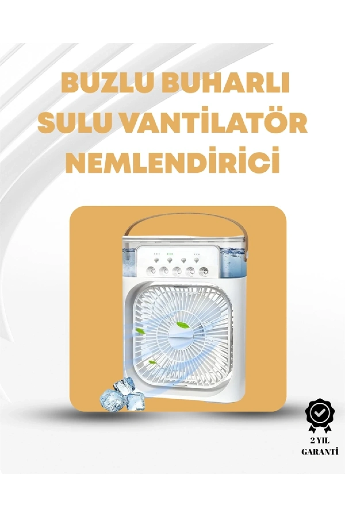 Taşınabilir 3ü 1 Arada Mini Fan | Nemlendirici + Soğutucu + Gece Lambası