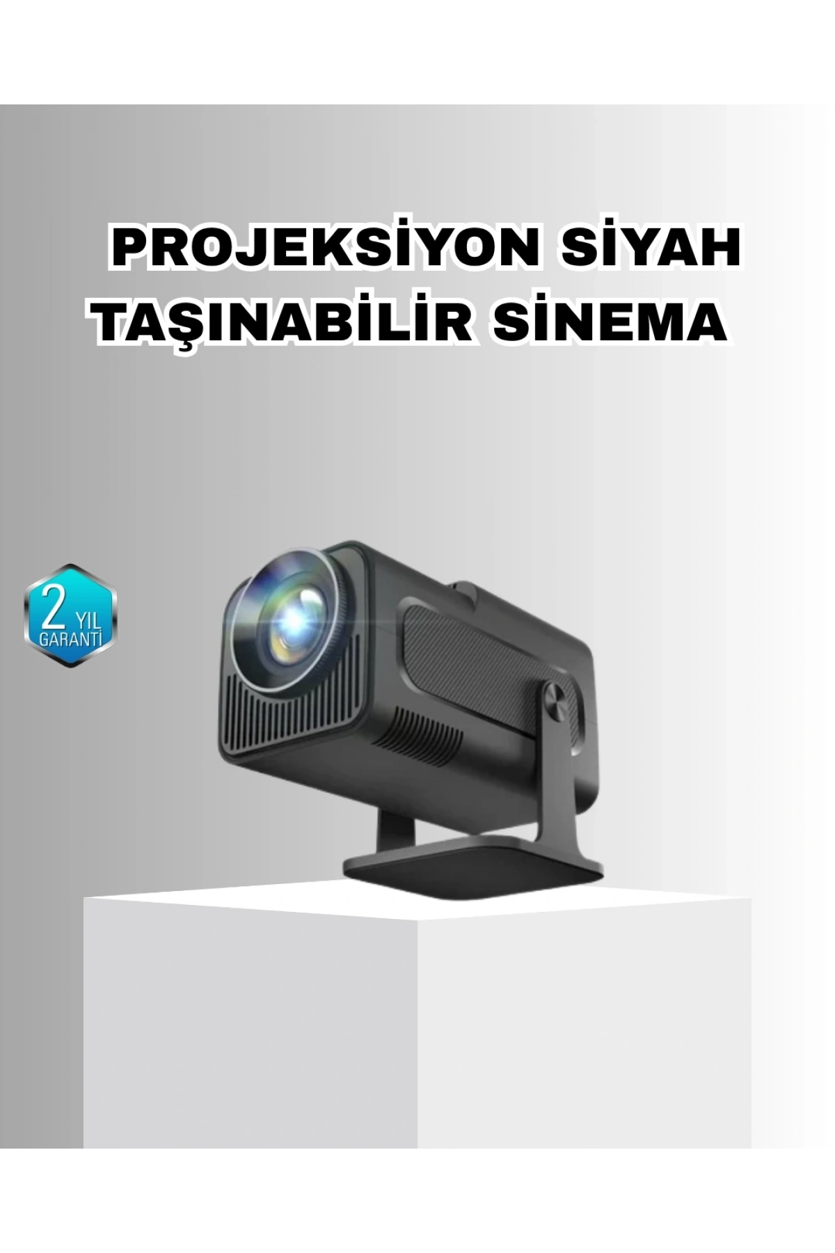 Taşınabilir Akıllı Projeksiyon HDMI USB Uyumlu Oyun Destekli Kompakt