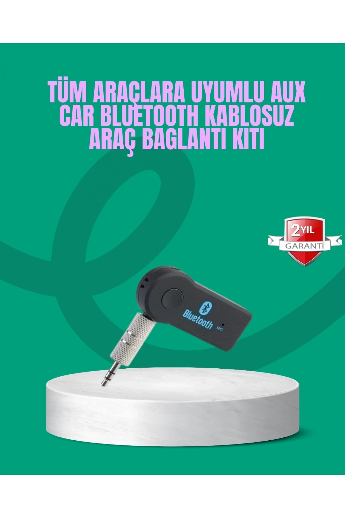 Taşınabilir Bluetooth AUX Araç Müzik ve Konuşma Kiti