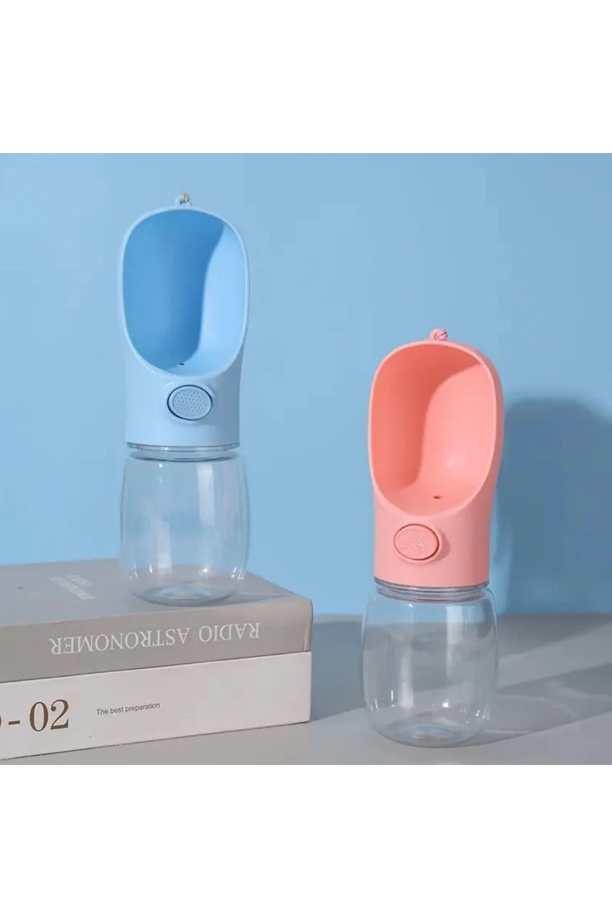 Taşınabilir Butonlu 350 ml Evcil Hayvan Suluğu (5047)