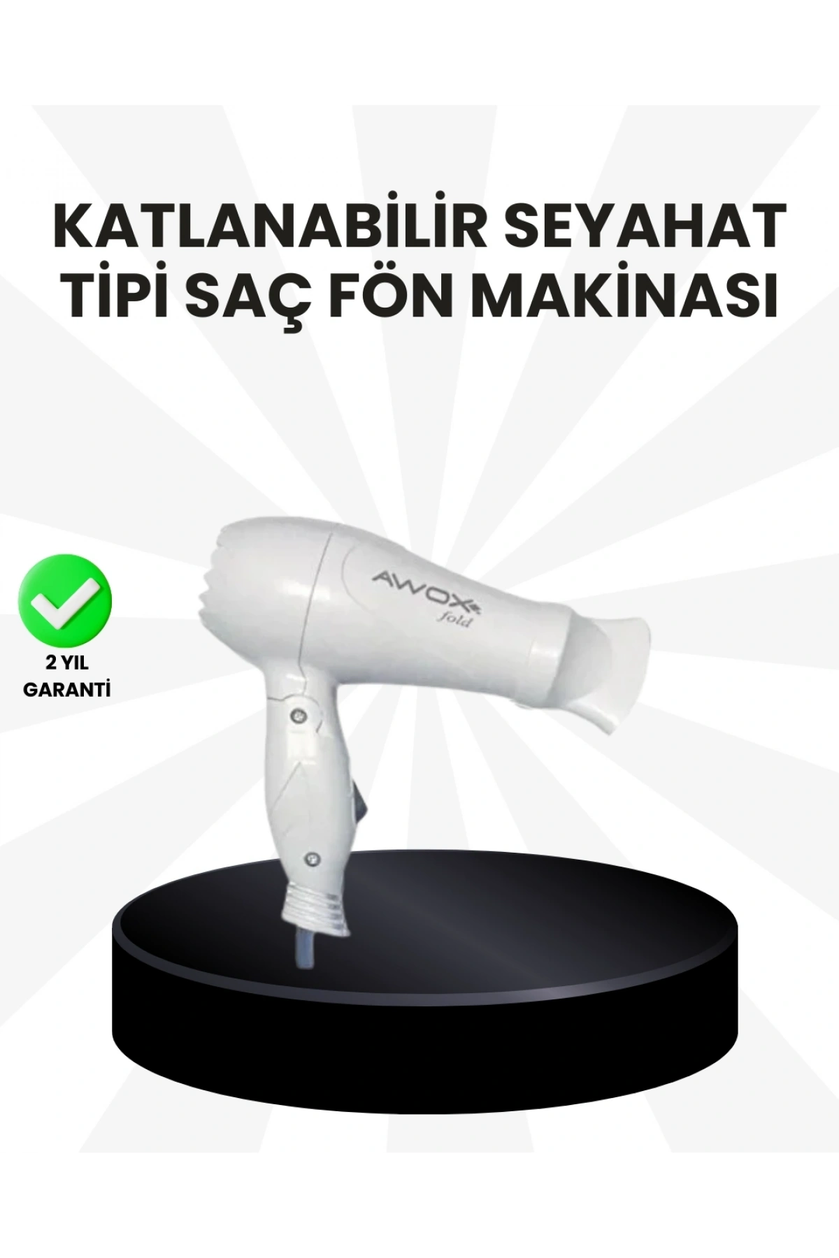 Taşınabilir Fön Makinesi Katlanır Gövde Enerji Tasarruflu