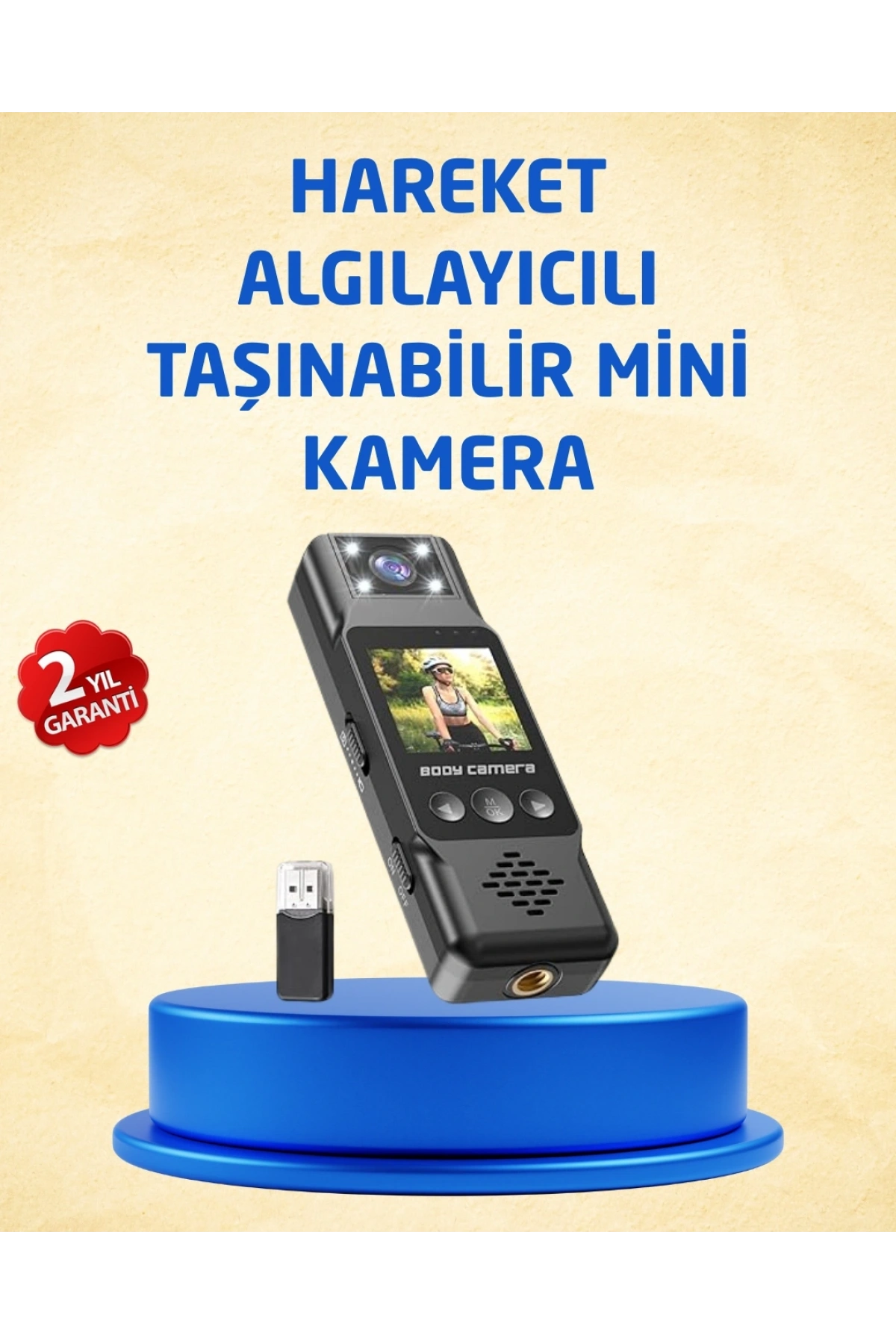 Taşınabilir Full HD Mini Kamera TFT Ekranlı