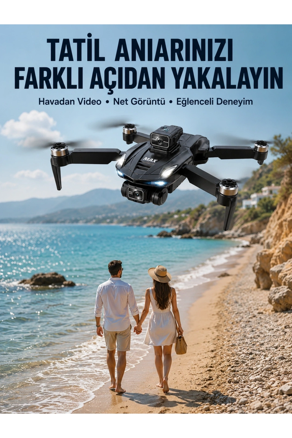 Taşınabilir Katlanabilir Drone ile Açık Alanlarda Keyifli Uçuş Deneyimi