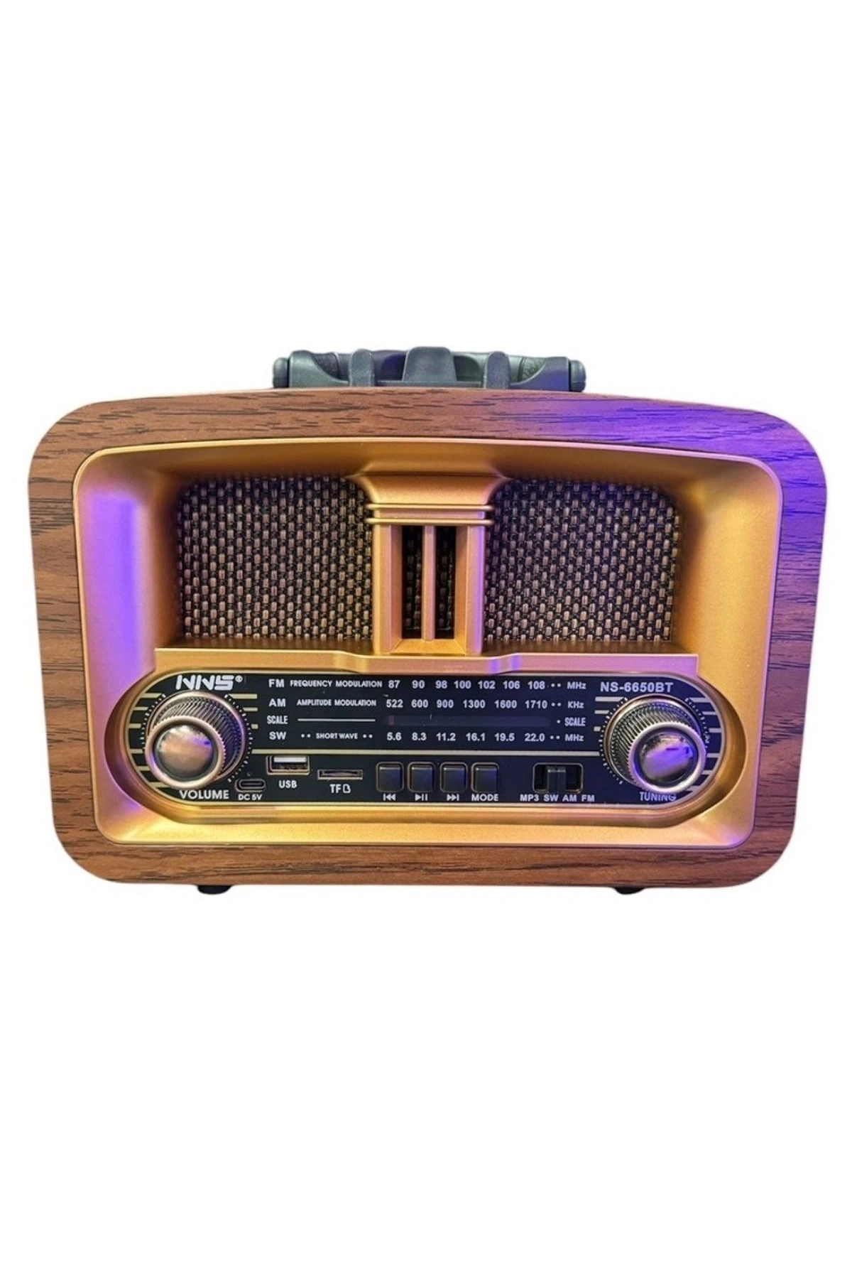 Taşınabilir Klasik AM/FM/SW  Retro Ev Radyo USB ile Şarj Olabilen Retro Radyo (5047)