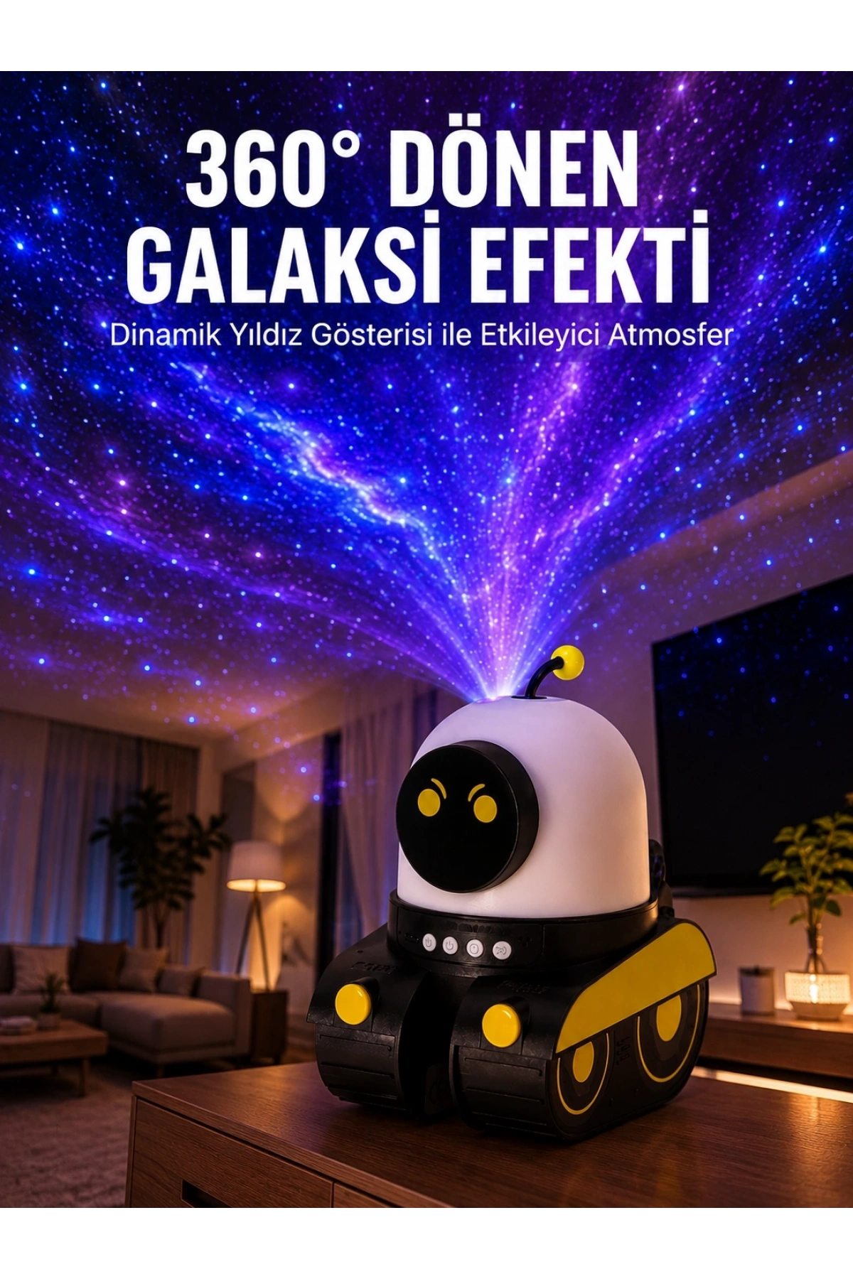 Taşınabilir Lityum Bataryalı Led Gece Lambası ve Projektör Yeni Nesil