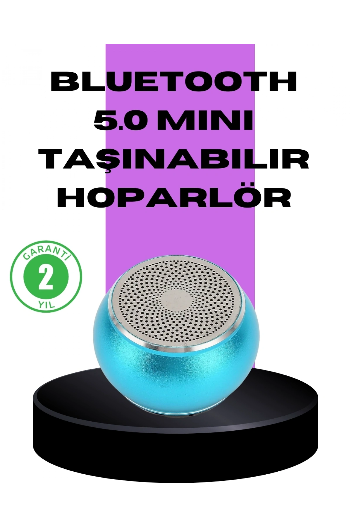 Taşınabilir Mini Bluetooth Hoparlör 9m Menzil Dahili Mikrofon