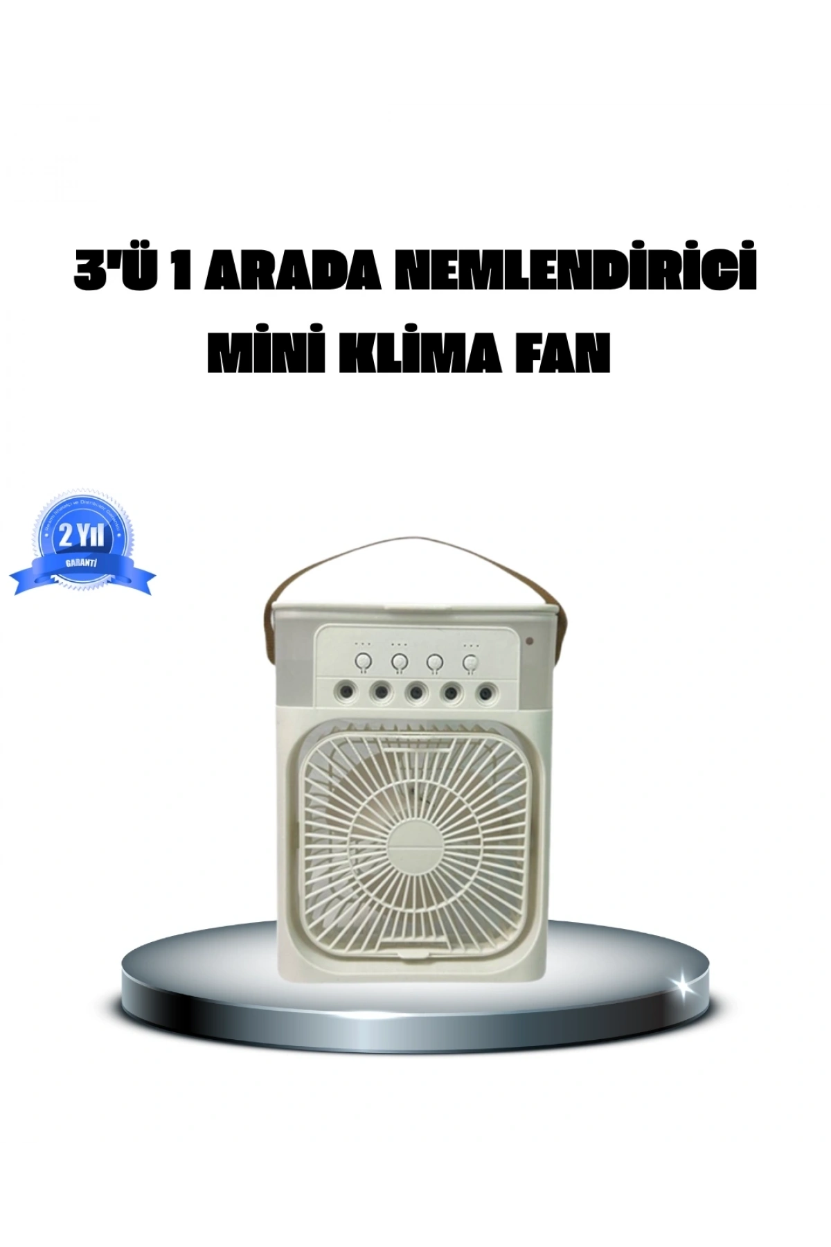 Taşınabilir Mini Klima Fan 3’ü 1 Arada Soğutucu, Nemlendirici ve Gece Lambası