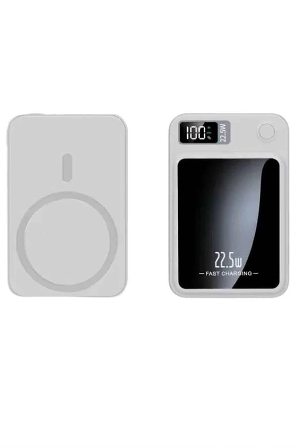 Taşınabilir Şarj Magsafe Powerbank 10.000 mAh Hızlı Şarj Led Göstergeli Kablosuz