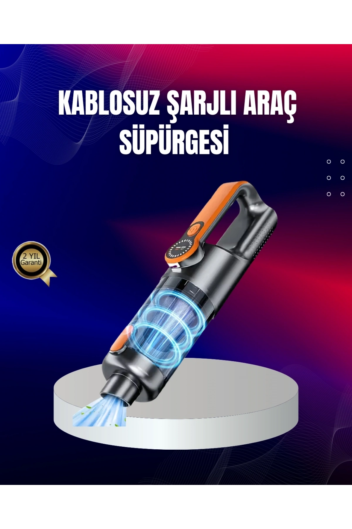 Taşınabilir Şarjlı El Süpürgesi Çok Yönlü Temizlik 5 Başlıklı Numaratör Hediyeli
