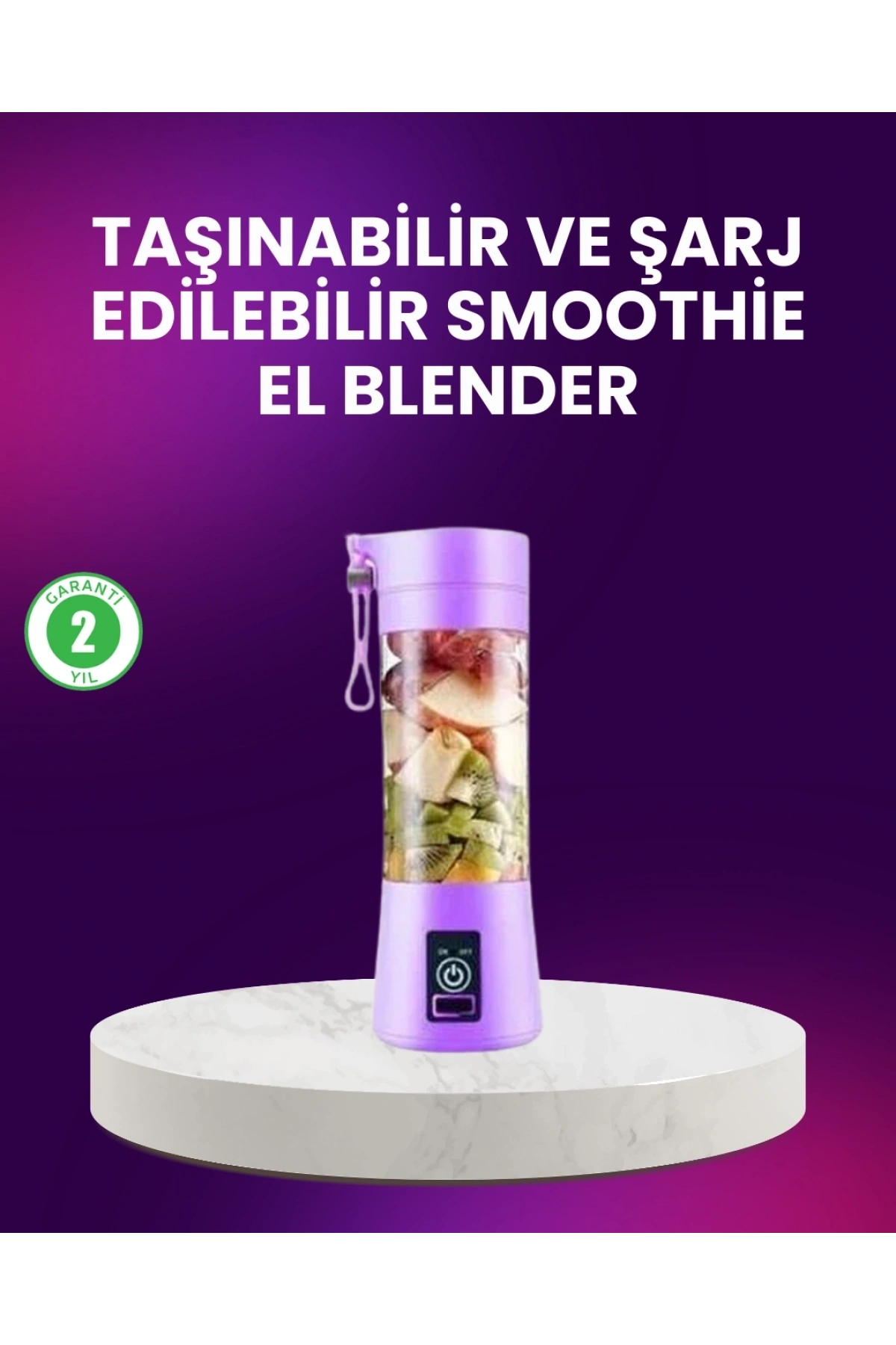 Taşınabilir Şişe Blender 380ml Şarjlı Spor Smoothie Shake Karıştırıcı