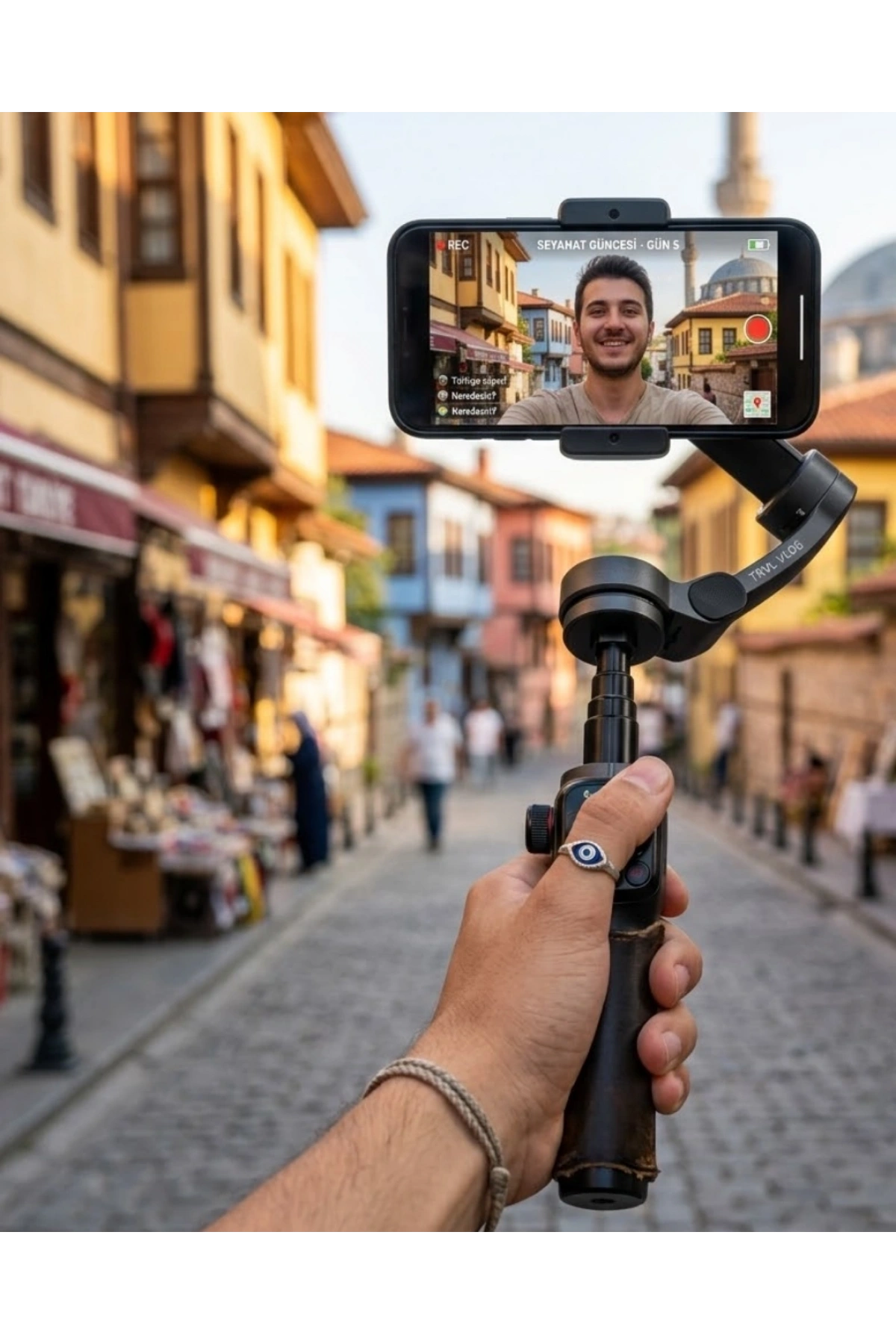 Telefon Gimbal Stabilizer Video Sabitleyici Vlog Çekim Aparatı