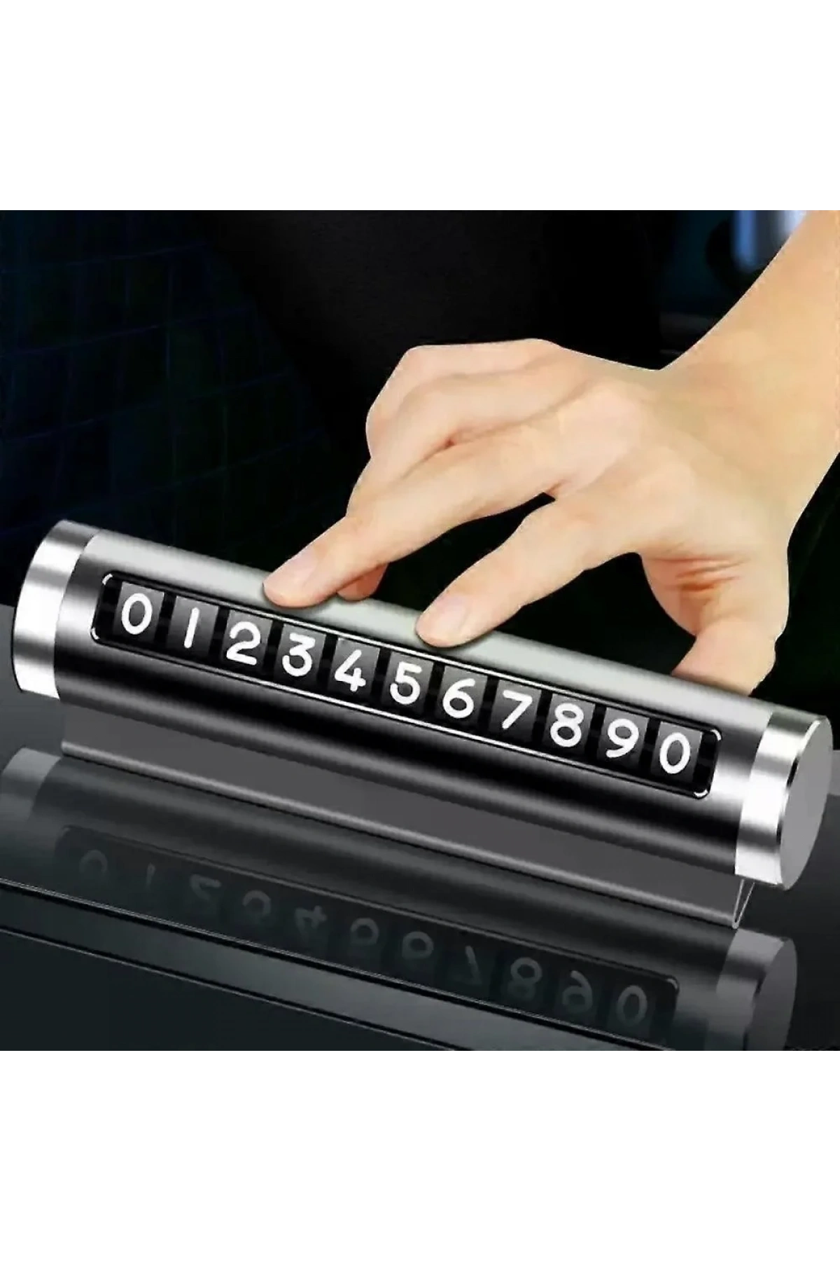 Telefon Numarası Plaka Silindiri Ayarı Renkli Metal Alüminyum Araba Geçici Park Kartı Evrensel Moda Oto Aksesuarları (5047)