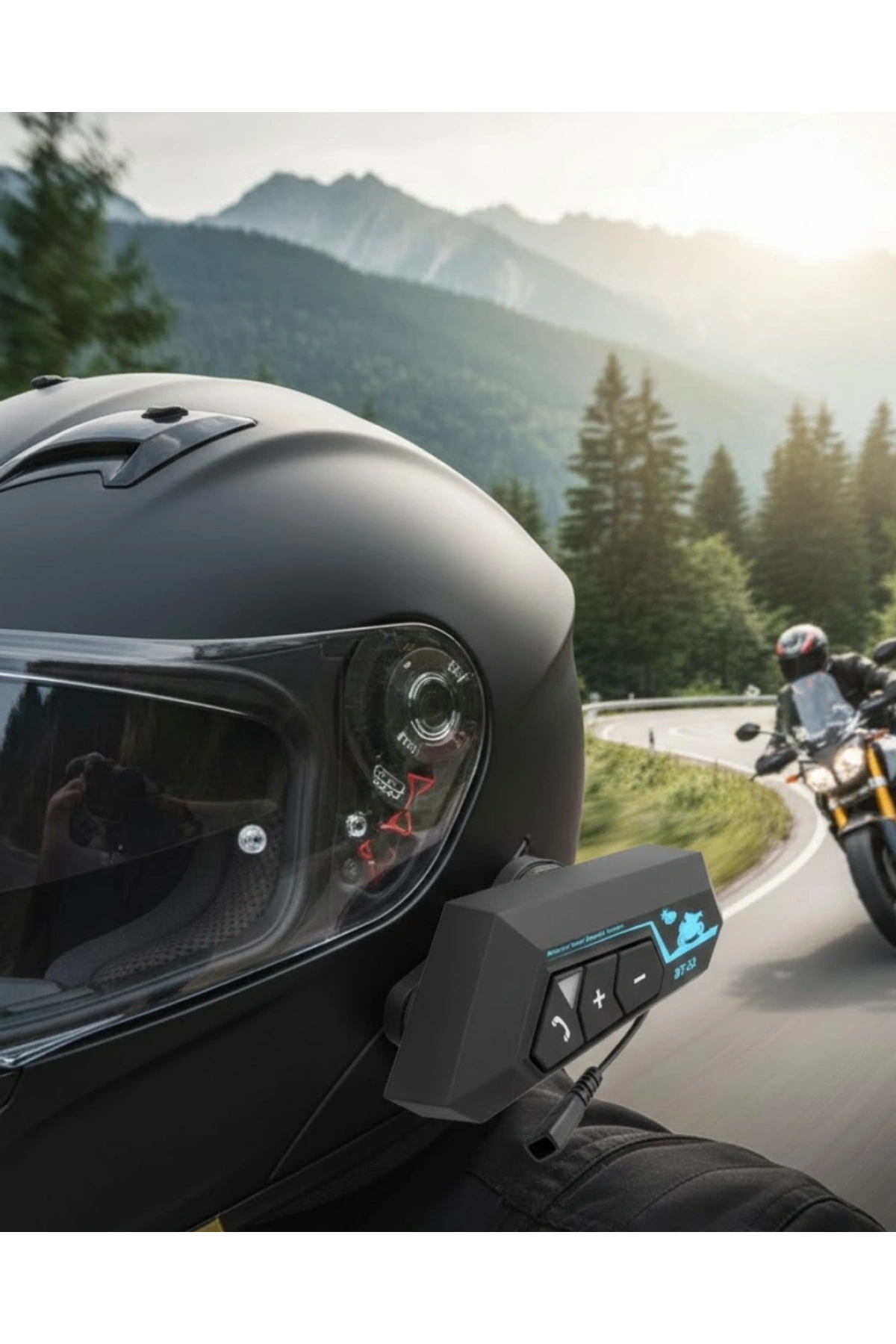 Telsiz Bluetooth Kask Kulaklık Handsfree Mikrofonlu