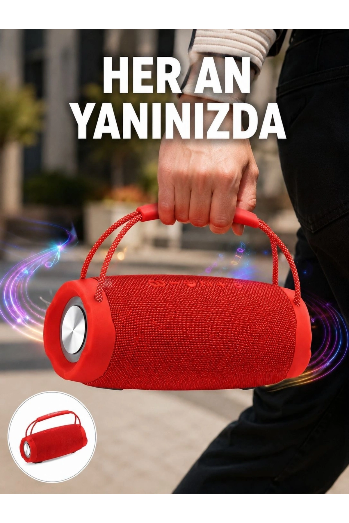 TF Kart ve AUX Destekli IPX6 Suya Dayanıklı Bluetooth Hoparlör