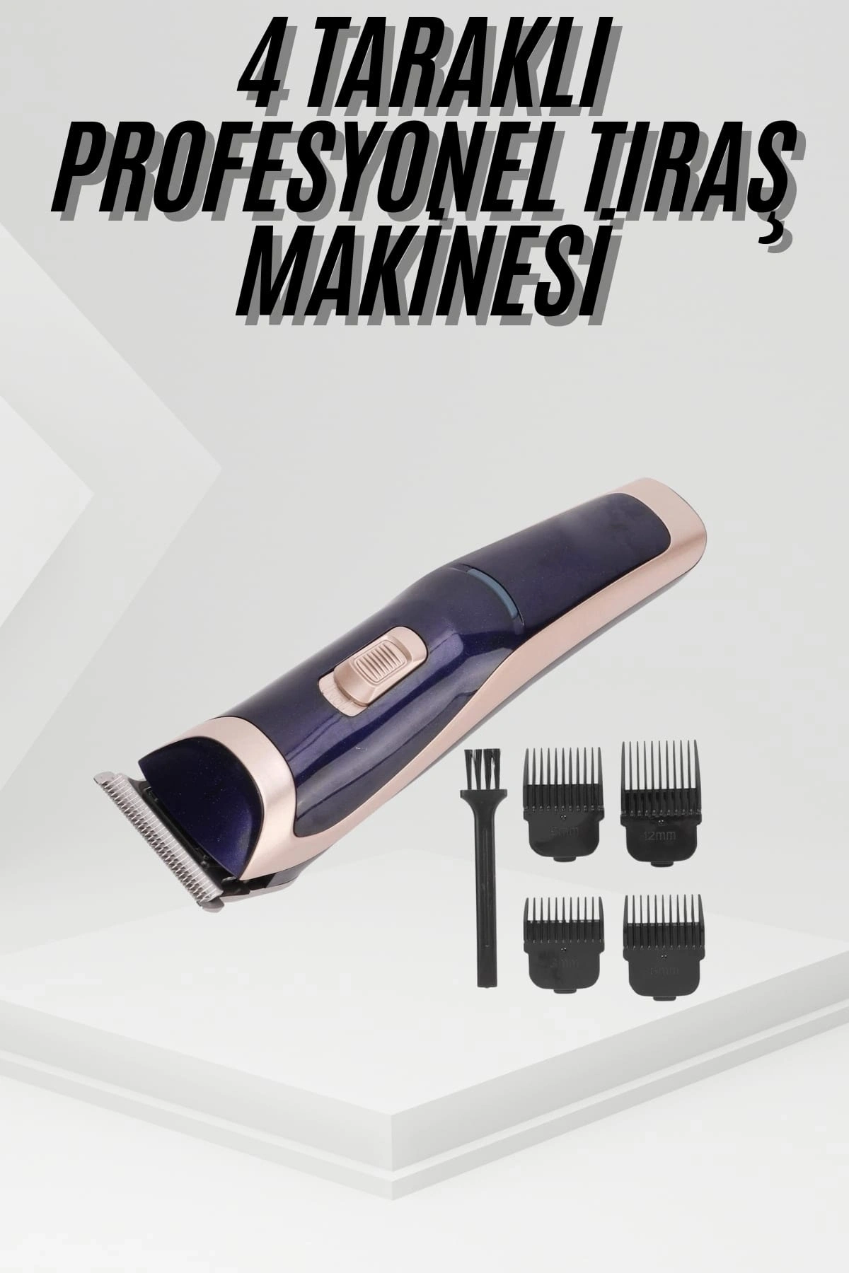 Tıraş Makinesi 4 Başlıklı Paslanmaz Çelik lı Tüm Saç Tiplerine Uygun