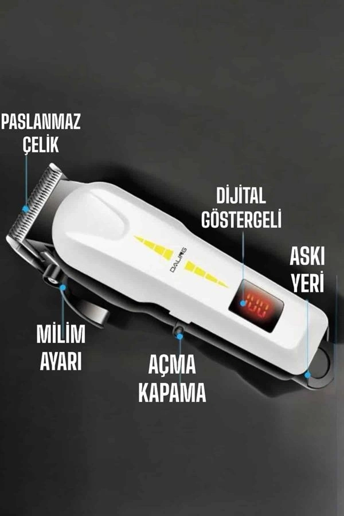 Tıraş Makinesi Uzun Ömürlü Batarya, Keskin lar ve Profesyonel