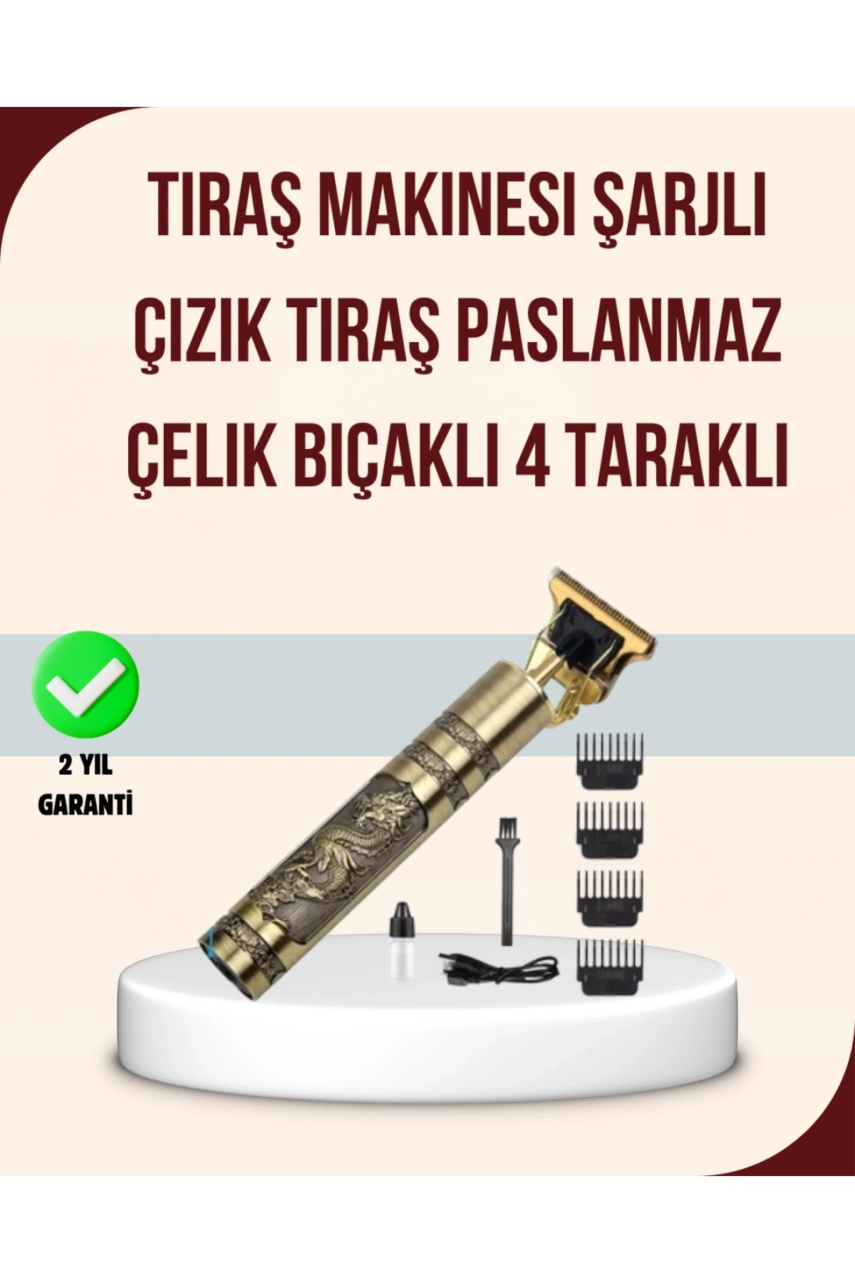 Titreşim Motorlu Erkek Saç ve Sakal Düzeltici