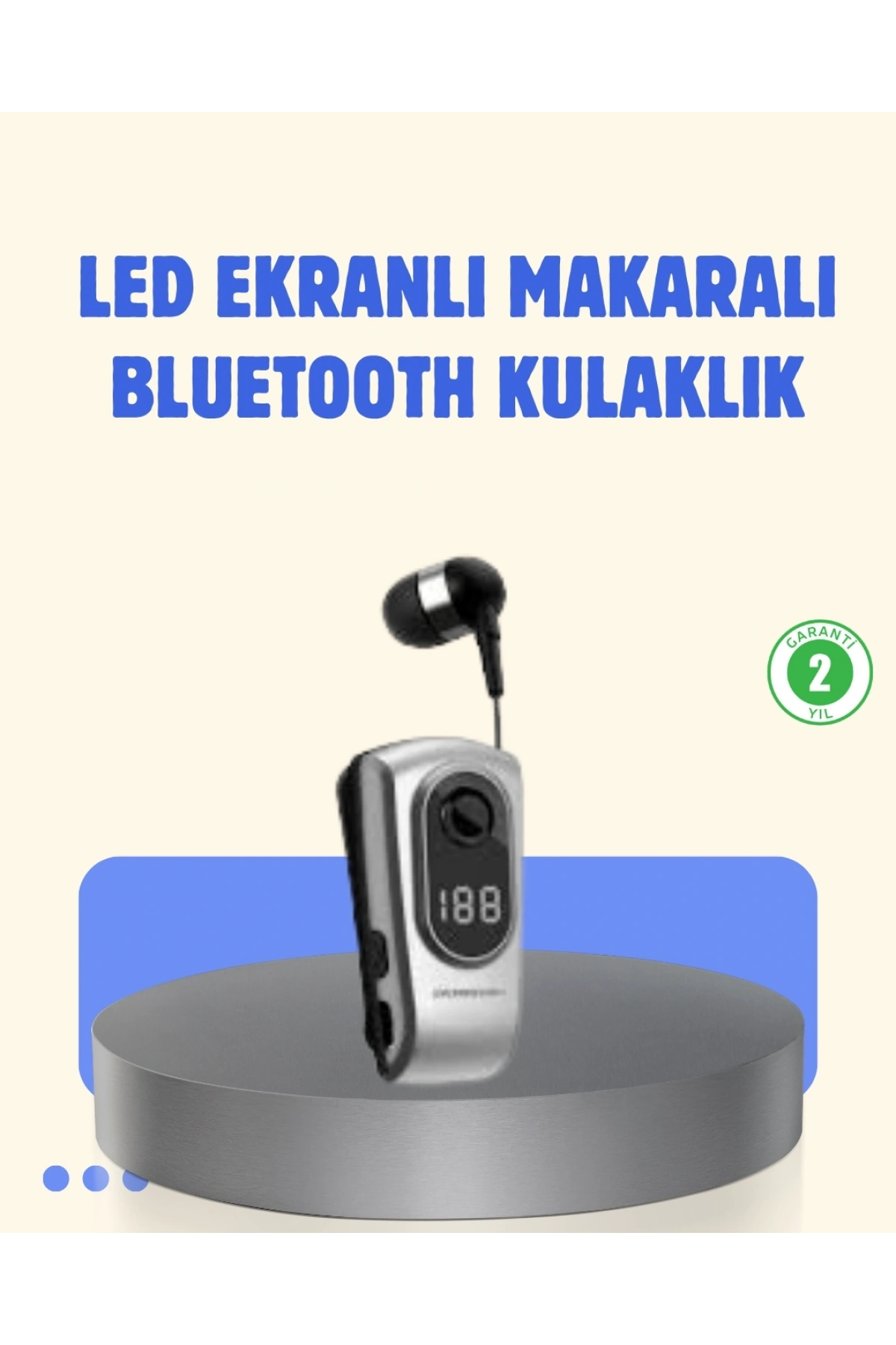 Titreşimli Bluetooth Kulaklık – Uzun Pil Ömrü, Dijital Ekranlı Kablosuz Tasarım