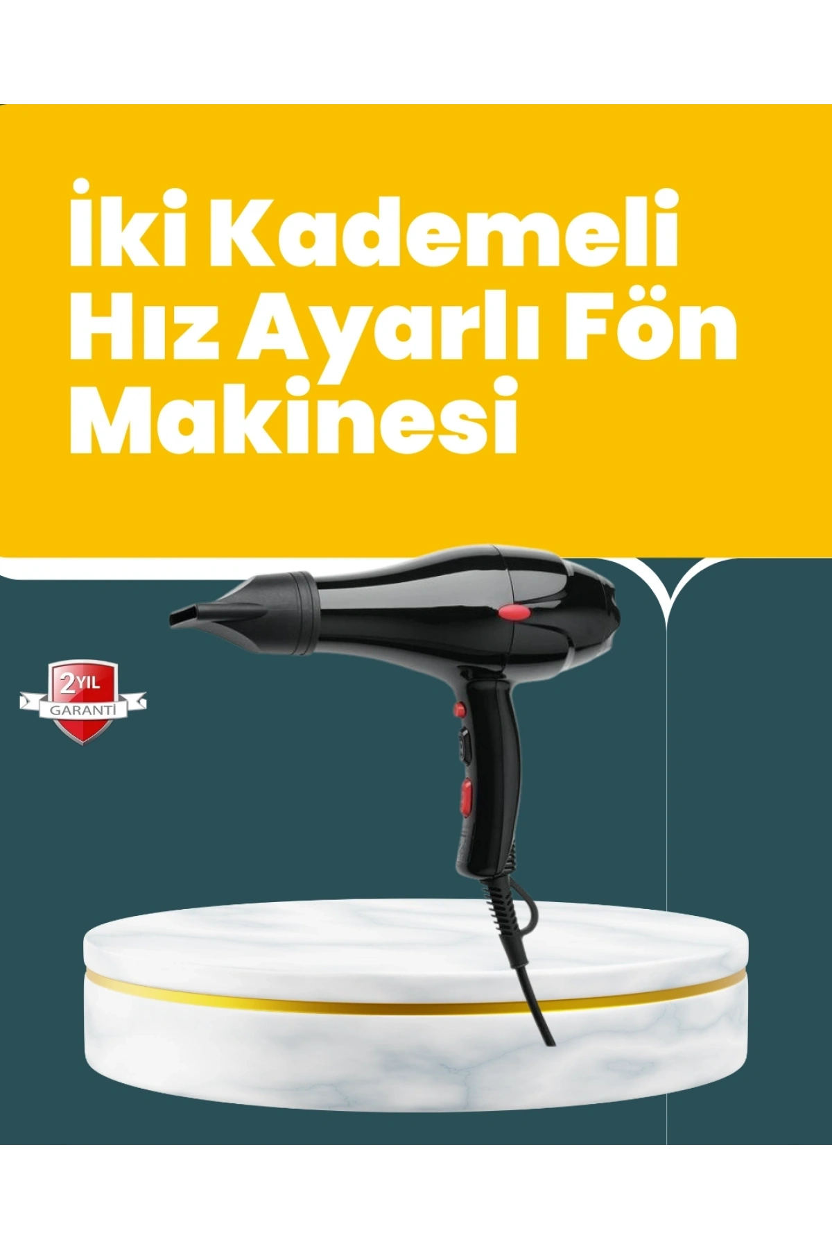 Tüm Saç Tipleri İçin 2200W Güçlü Fön Makinesi