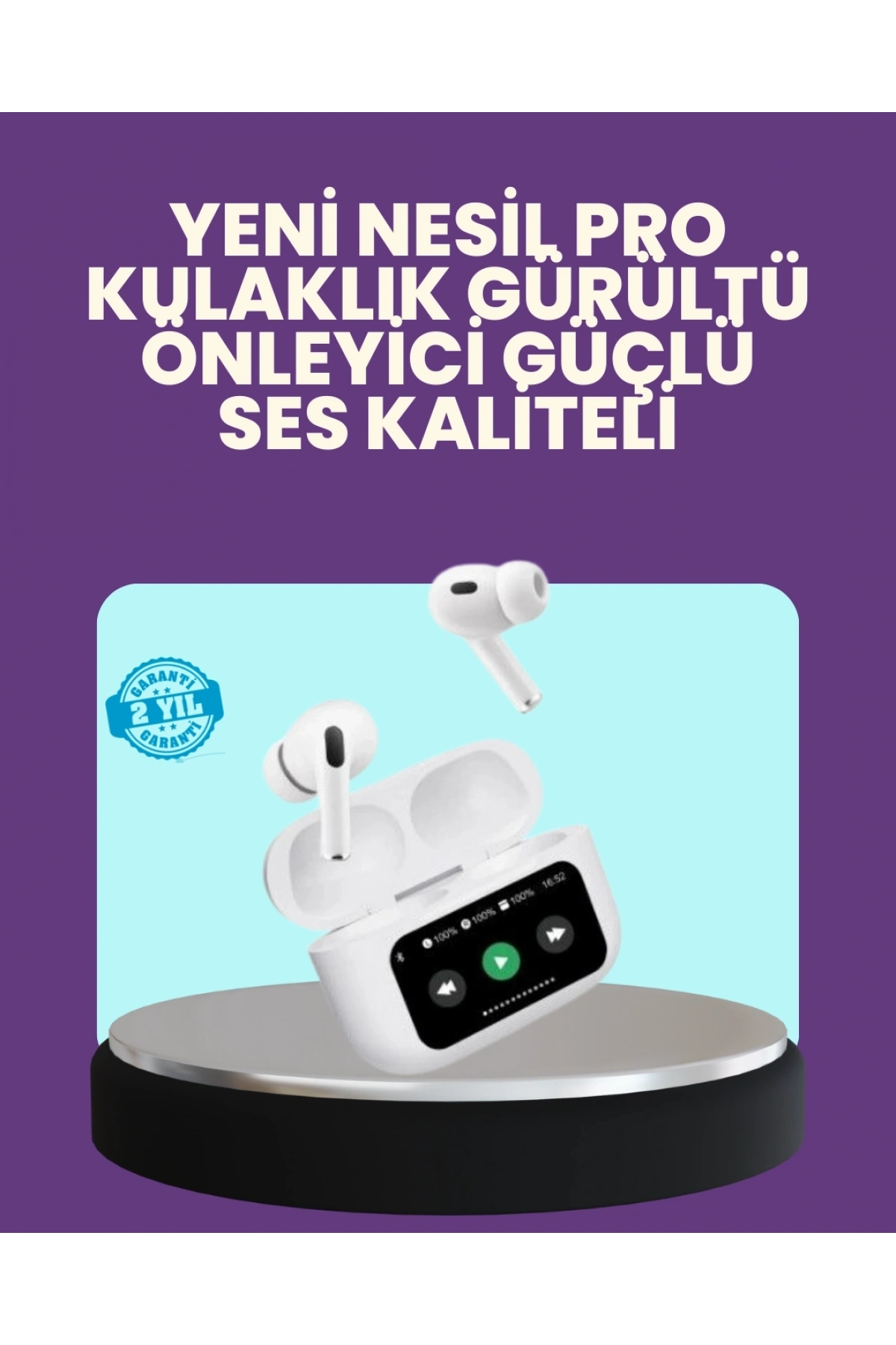 Tüm Telefonlarla Uyumlu ANC Özellikli Dokunmatik Bluetooth Kulaklık