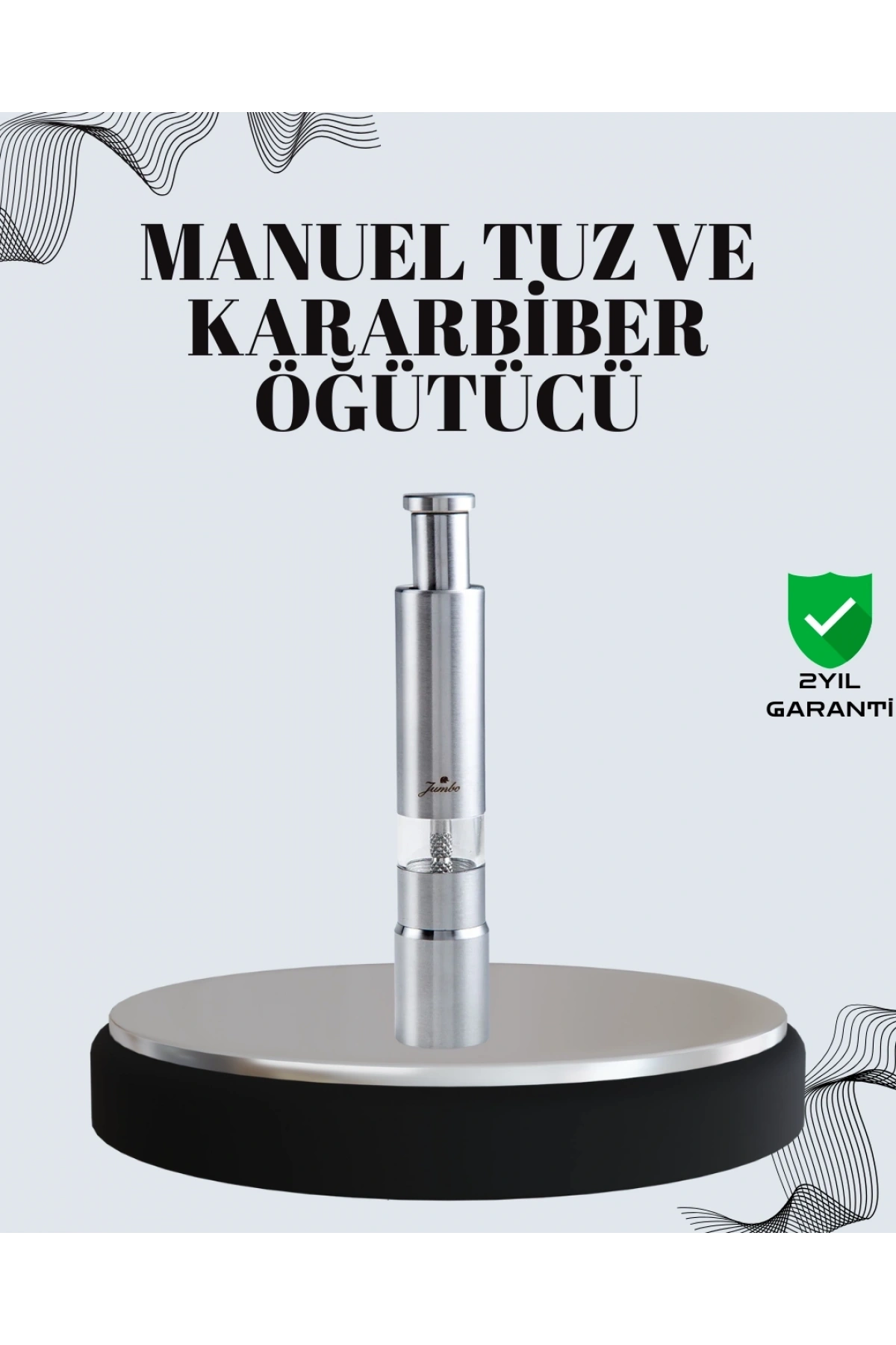 Tuz ve Kararbiber Öğütücü - Şeffaf Akrilik Hazne
