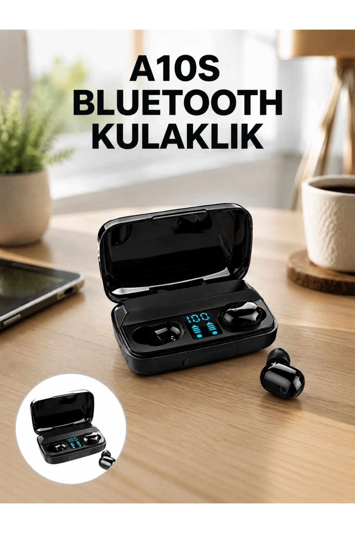 TWS A10s Bluetooth 5.0 Kulaklık – Yüksek Ses Kalitesi, Ergonomik, Uzun Pil Ömürlü