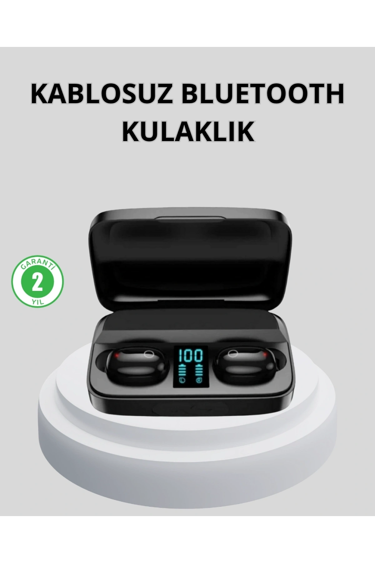 TWS Bluetooth Kulaklık 1800mAh Şarj Kutulu Dijital Ekranlı
