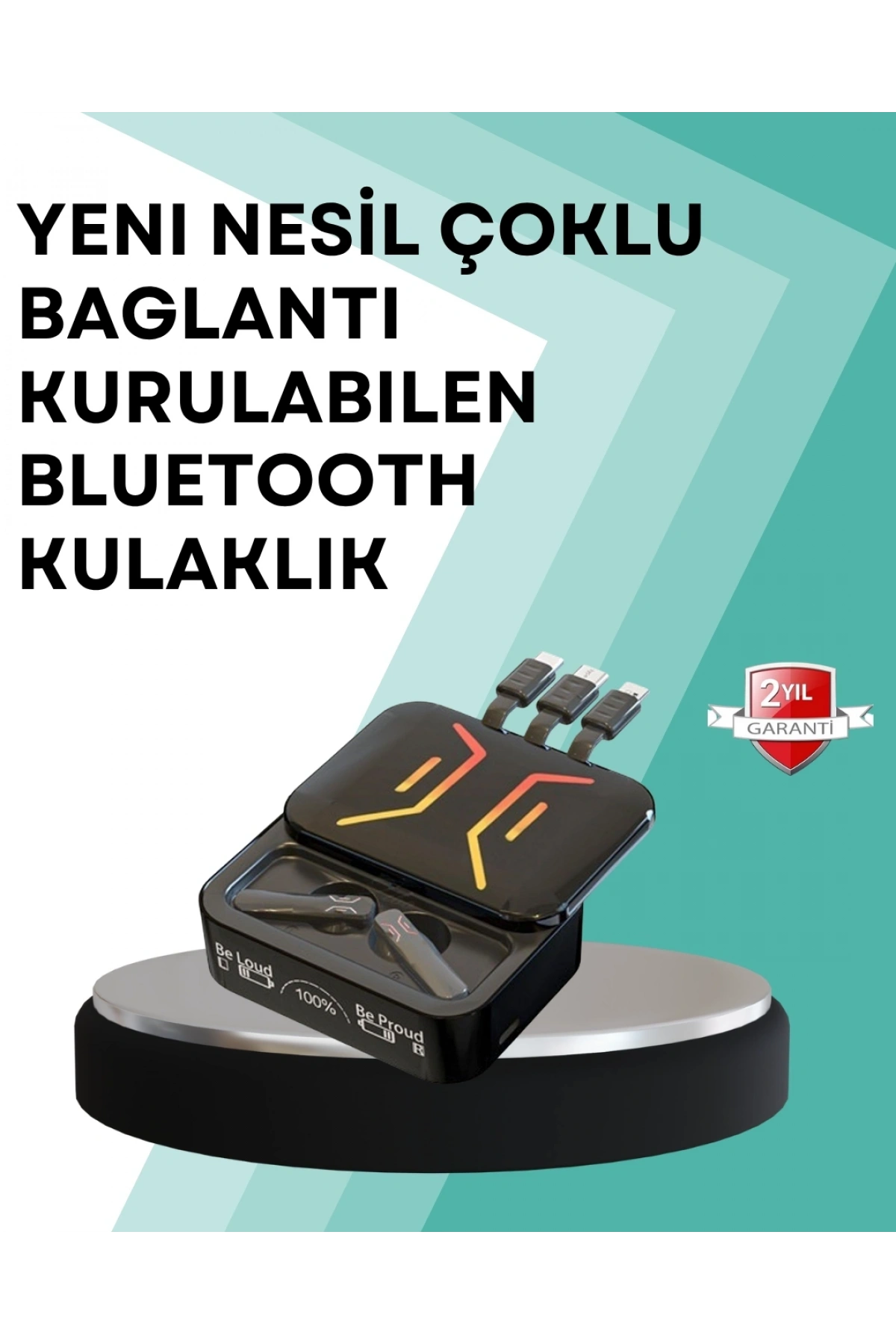Type-C Girişli Bluetooth Kulaklık – Uzun Bekleme Süresi