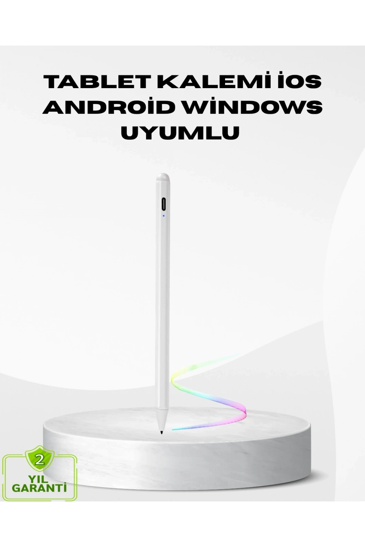 Type-C Şarjlı Dokunmatik Kalem – iPad, iPhone ve Android Uyumlu, Sessiz Çalışan