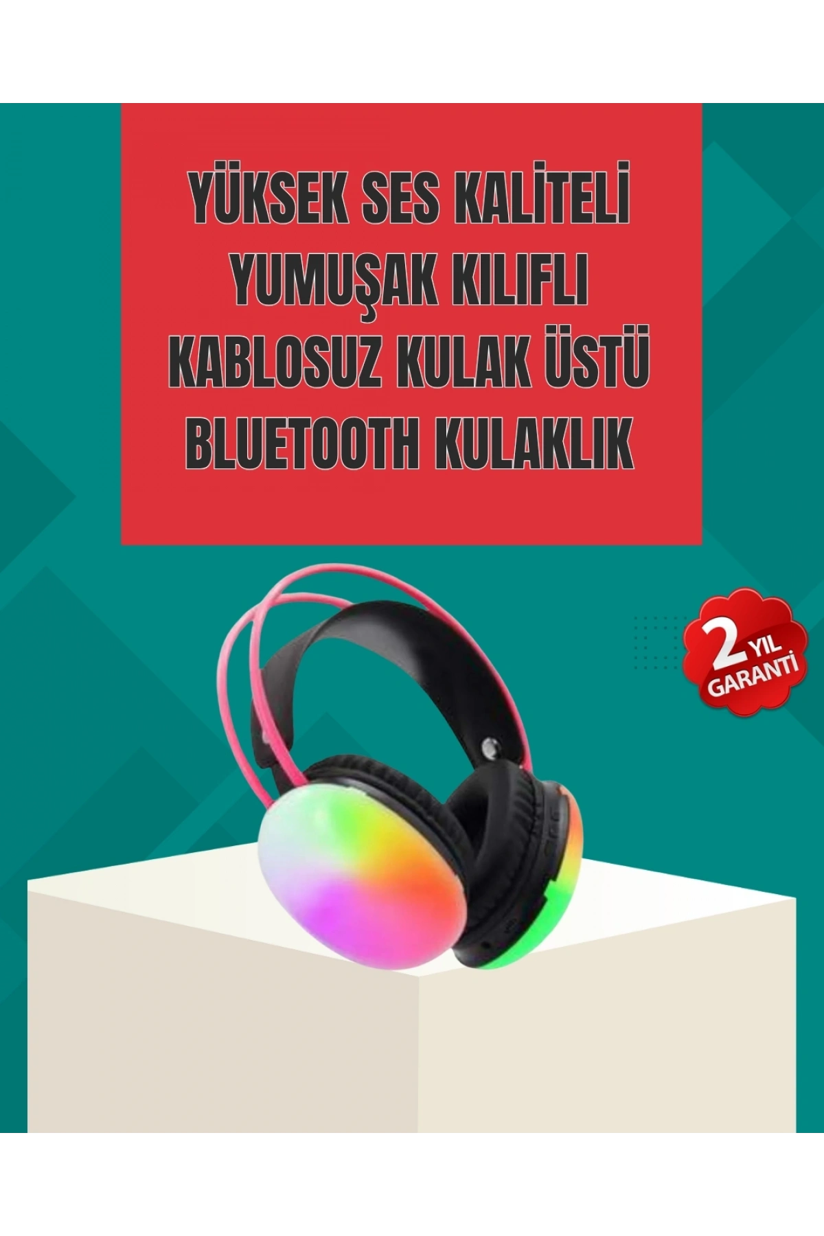 Type-C Şarjlı RGB Işıklı Bluetooth Oyuncu Kulaklığı